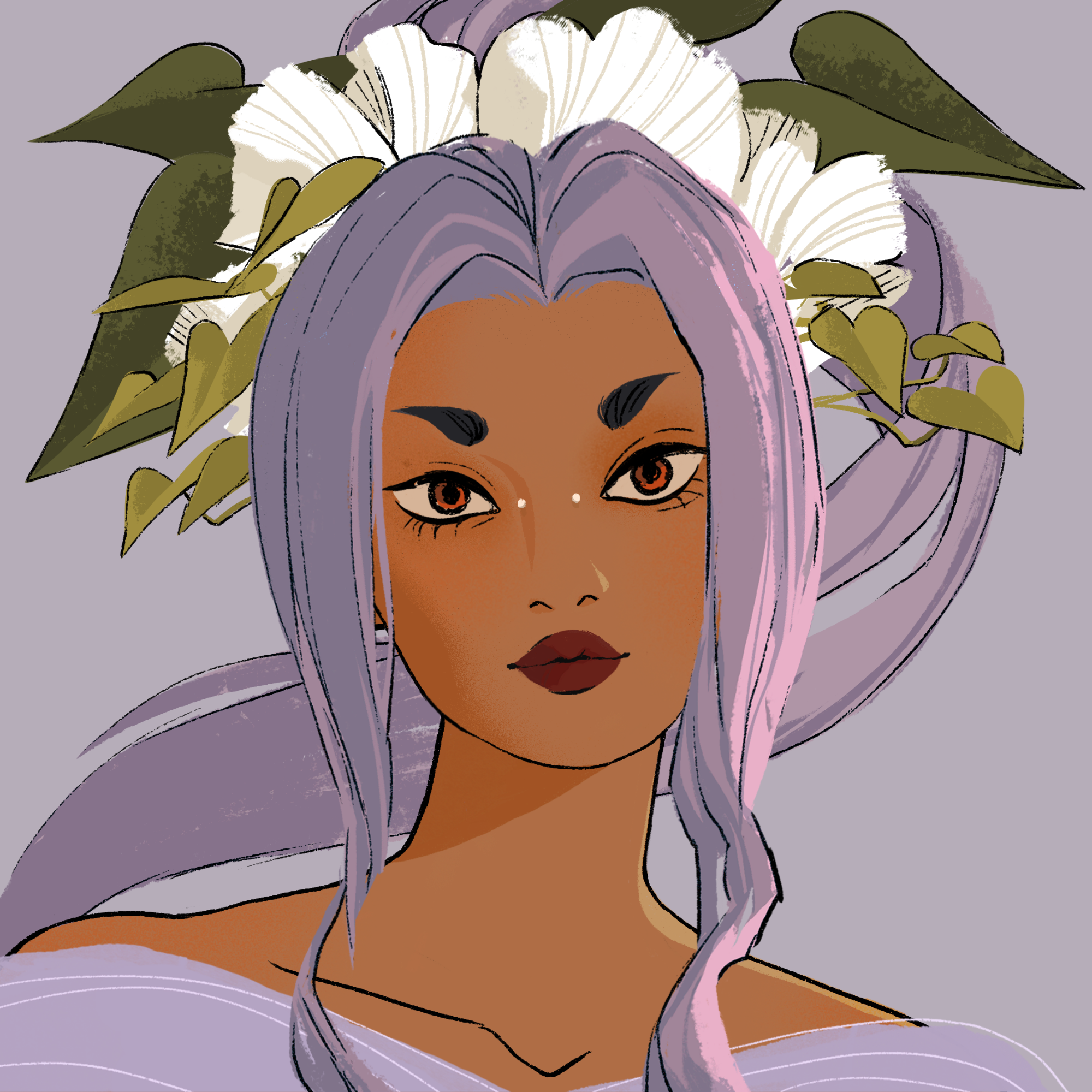 a portrait of Crone lavender