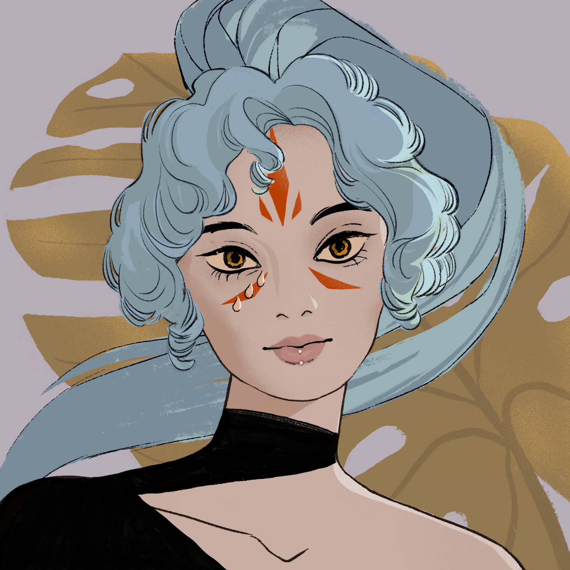 a portrait of Carrizozo, the scarlet bludgeon