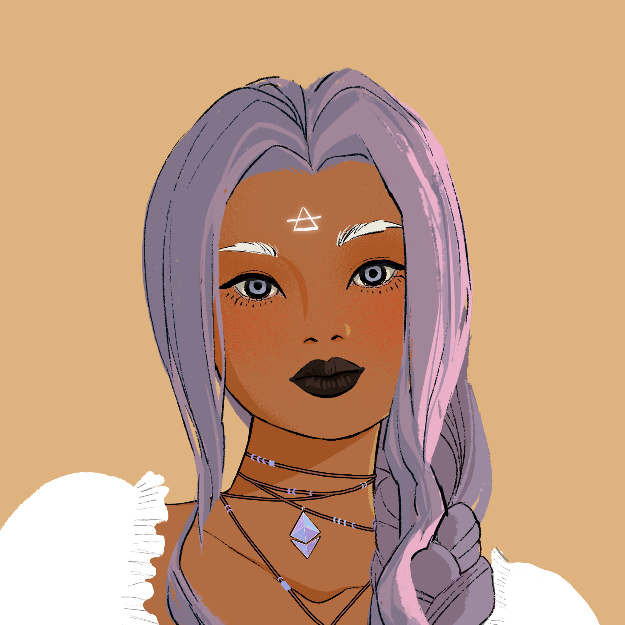 a portrait of Enokitake the wild