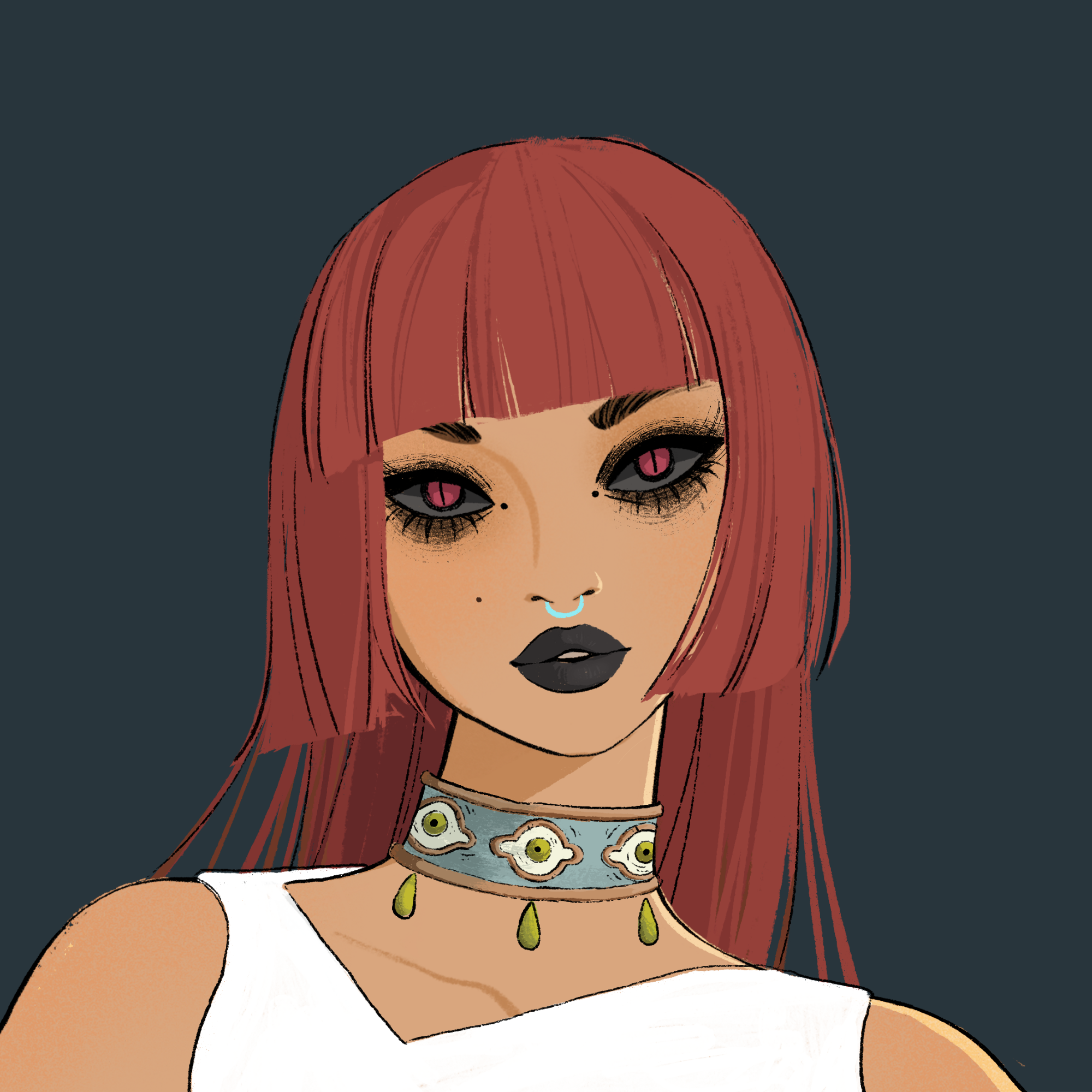 a portrait of Mango, the lonely rainbow