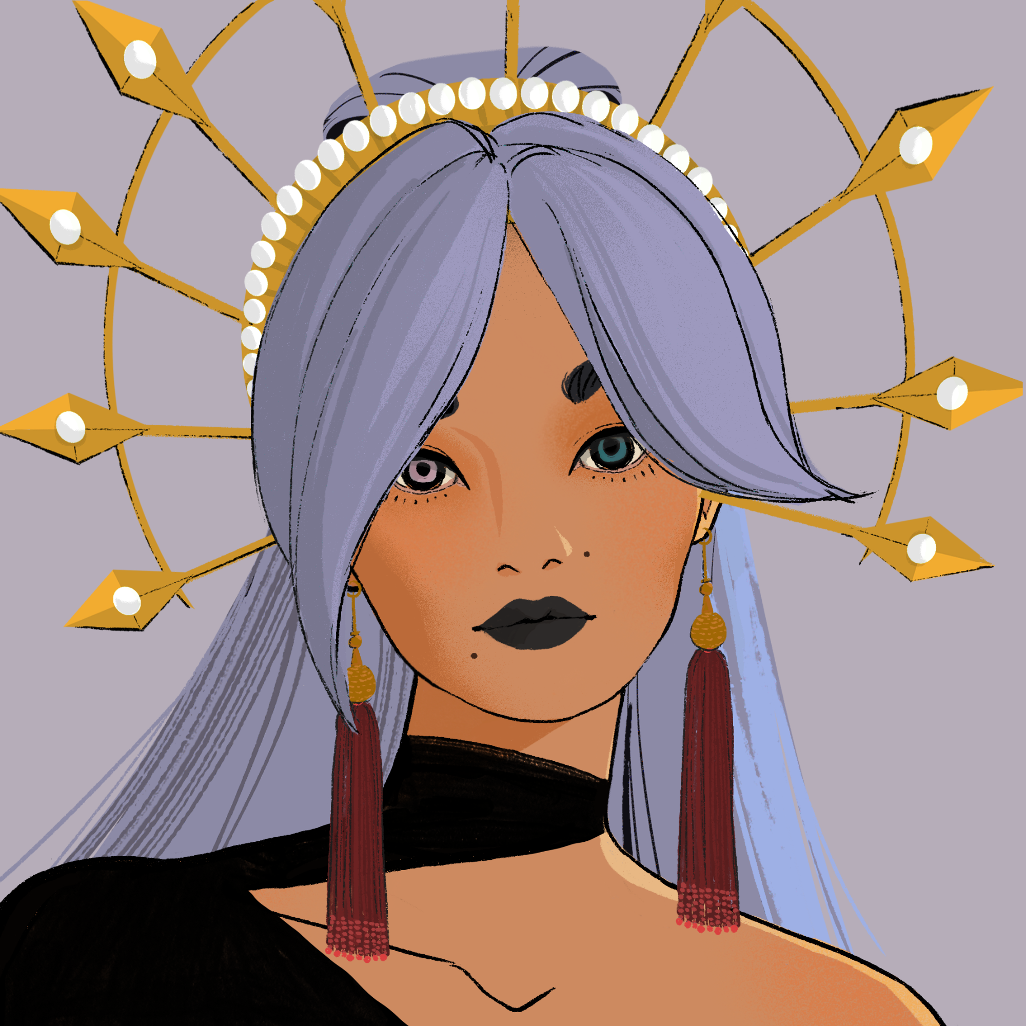 a portrait of Opal, the attractive flute