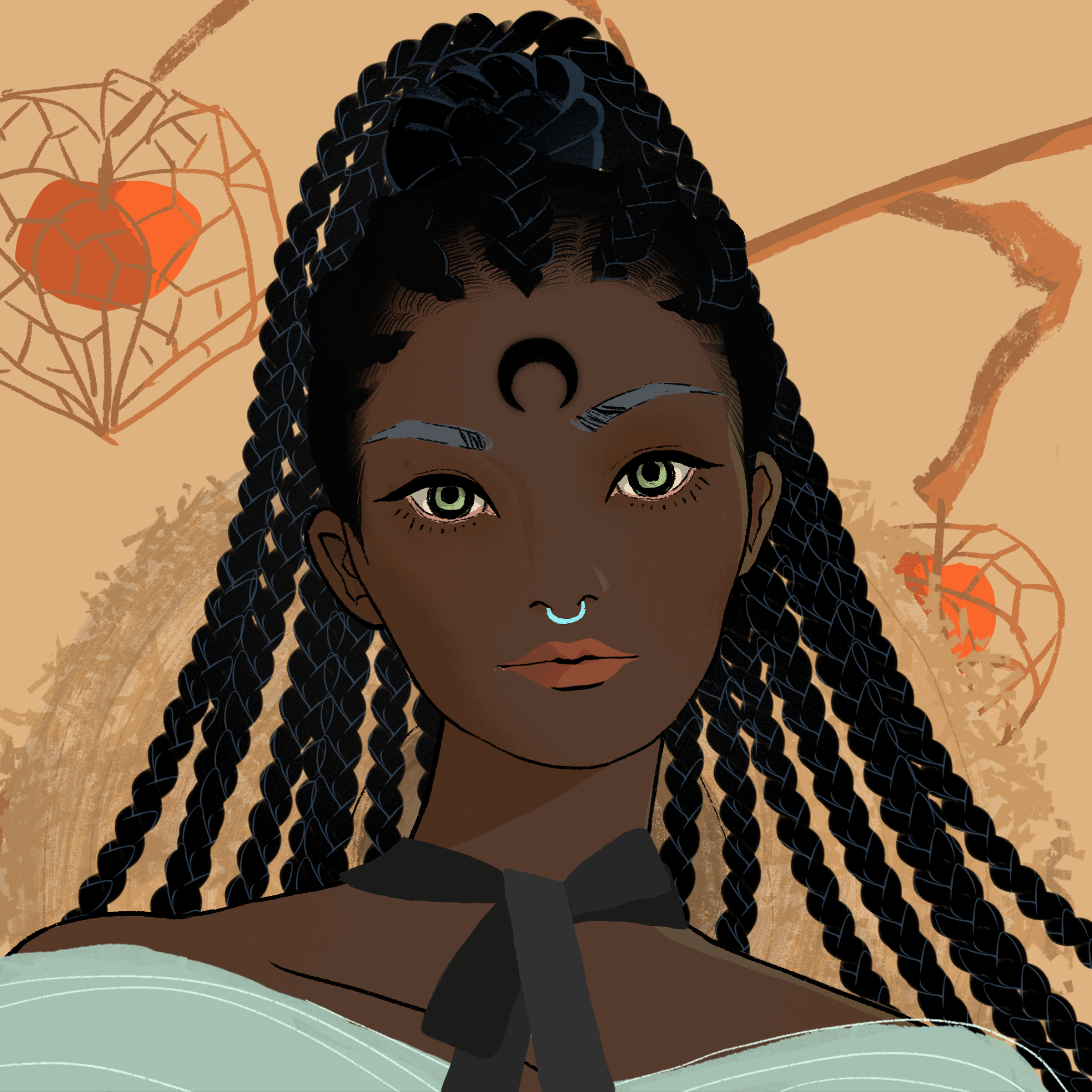 a portrait of Horseradish, the gnarled basket