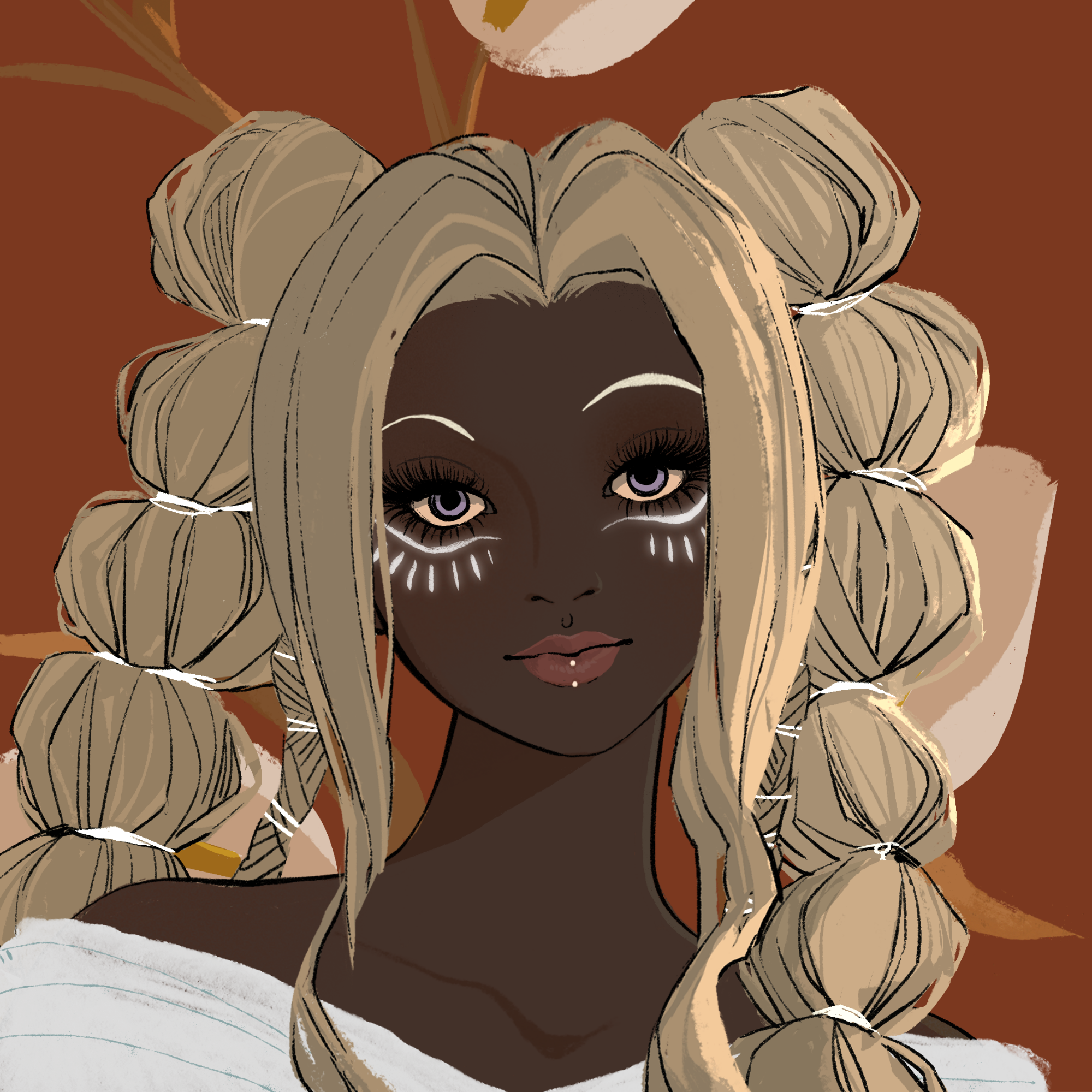 a portrait of Cayenne the flaxen
