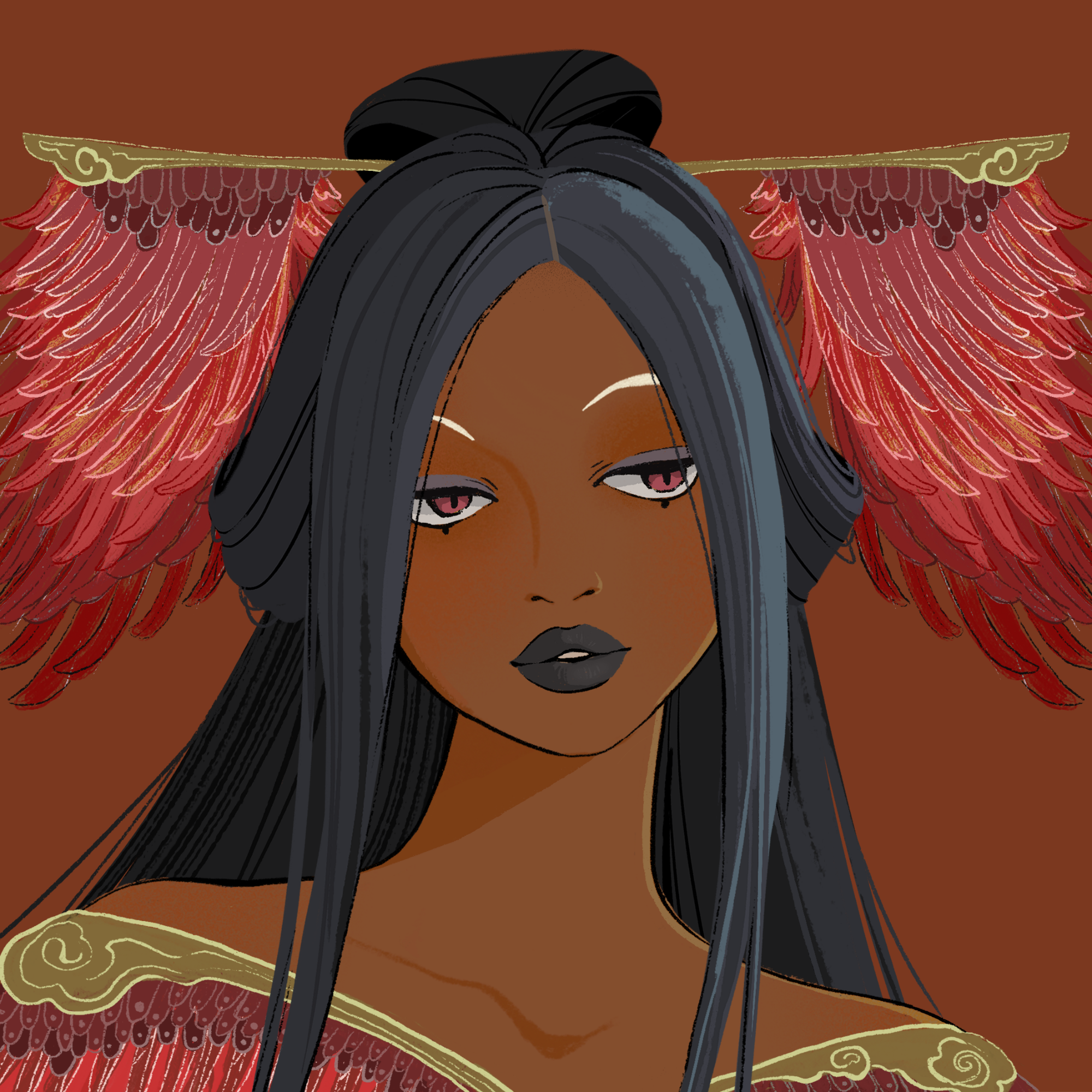 a portrait of Emerald the glamorous