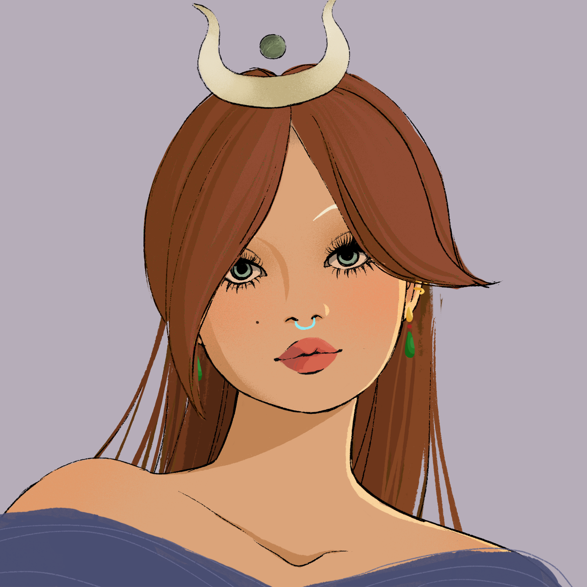 a portrait of Mademoiselle bubble
