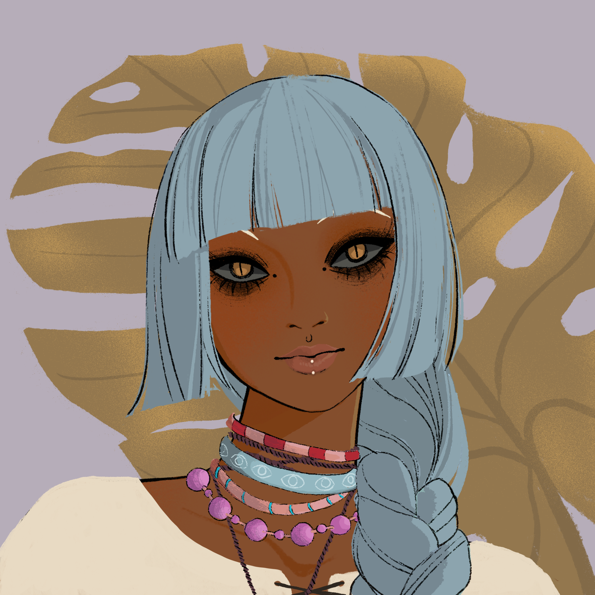 a portrait of Violet, the salty star