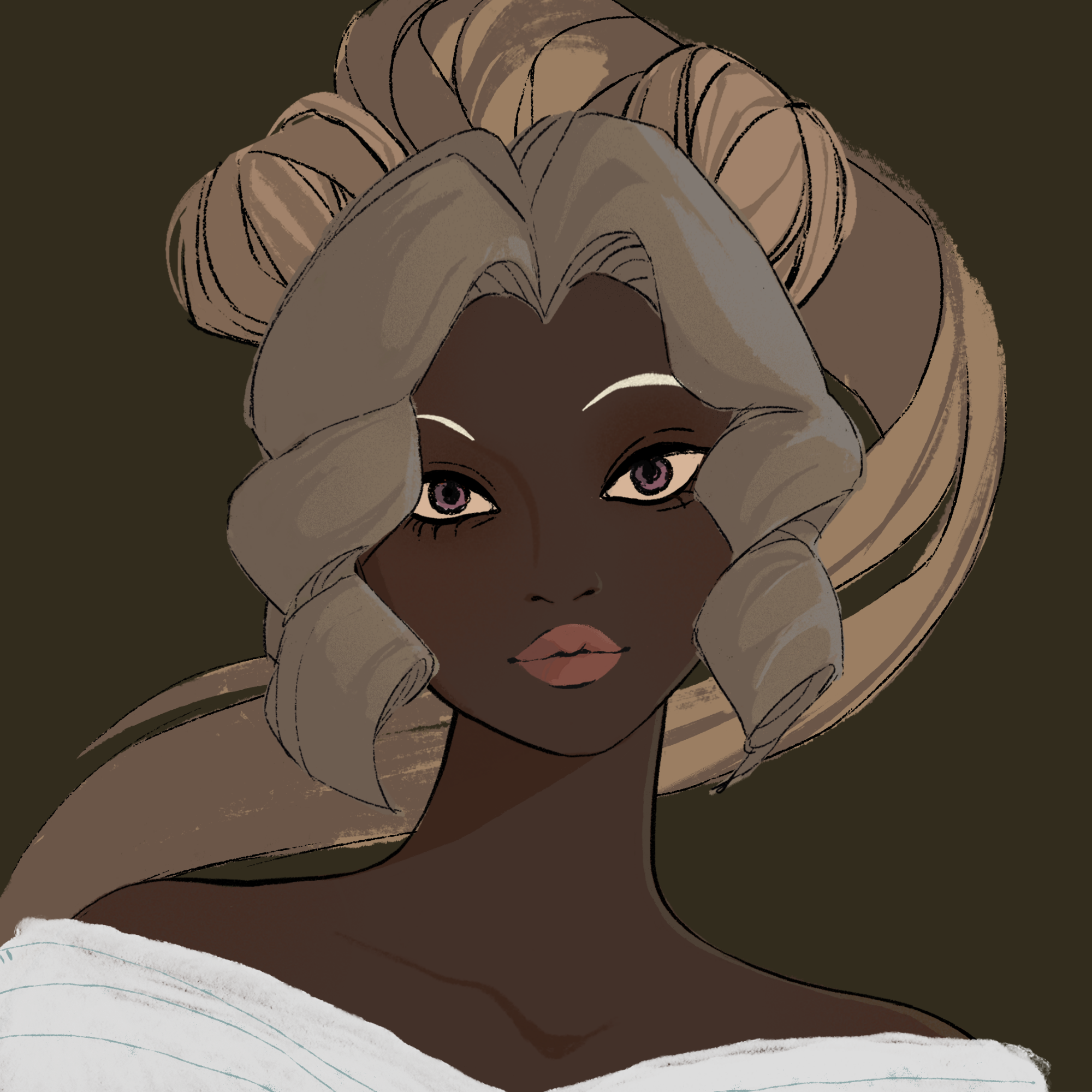 a portrait of Fennel the merigold