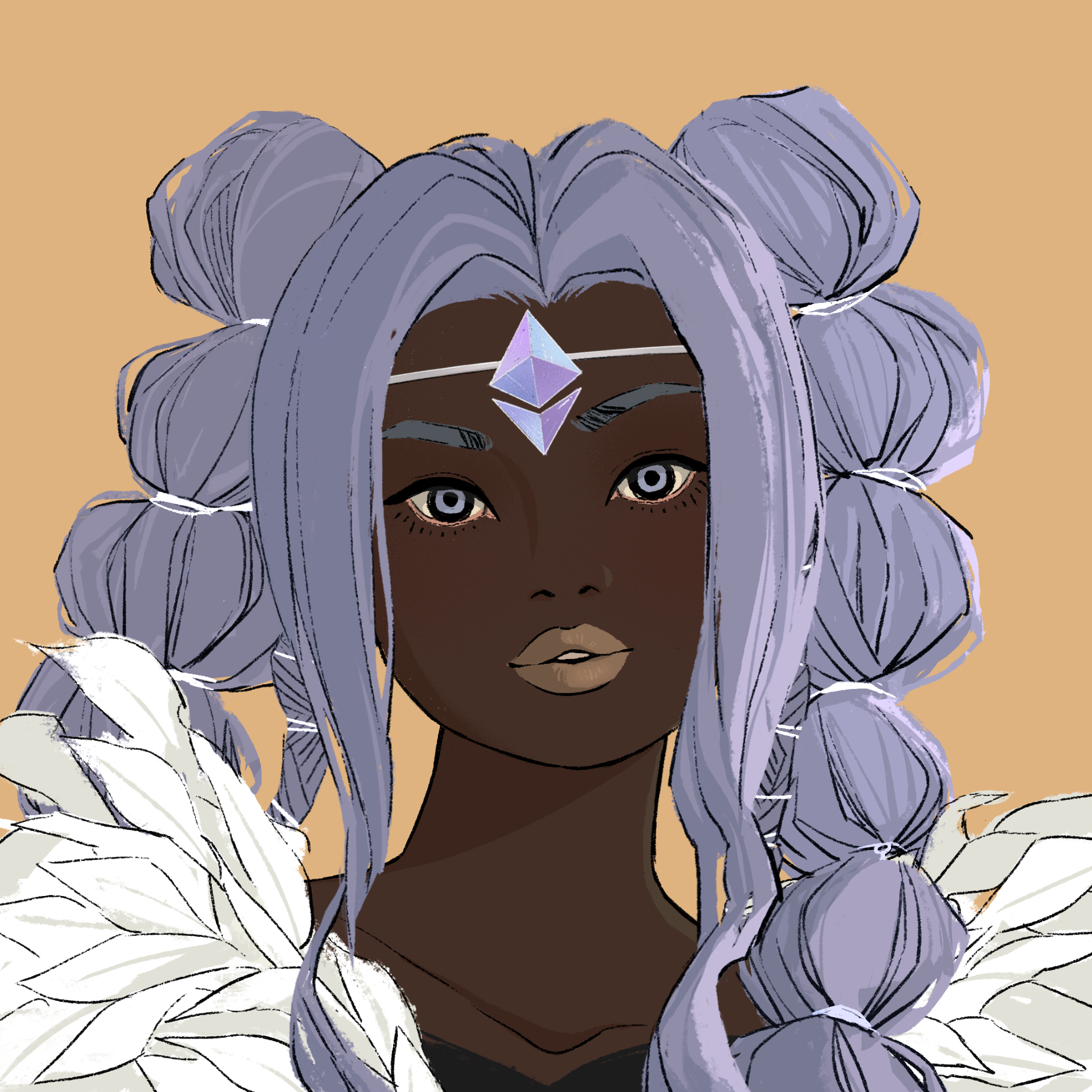 a portrait of Partita circlet