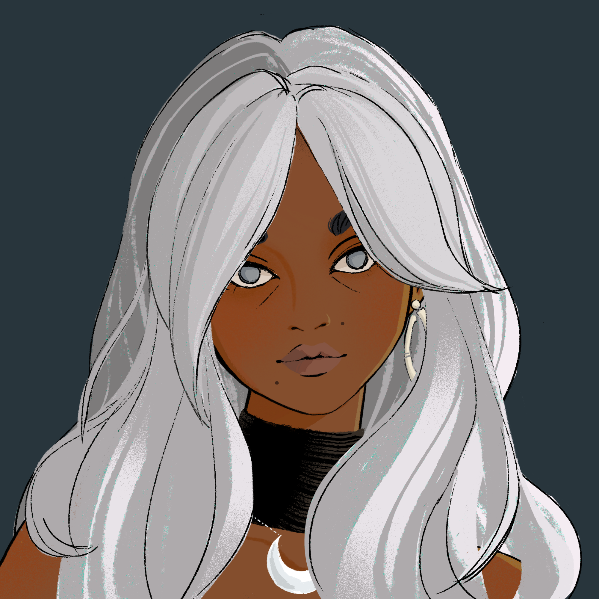 a portrait of Mistress quarterstaff