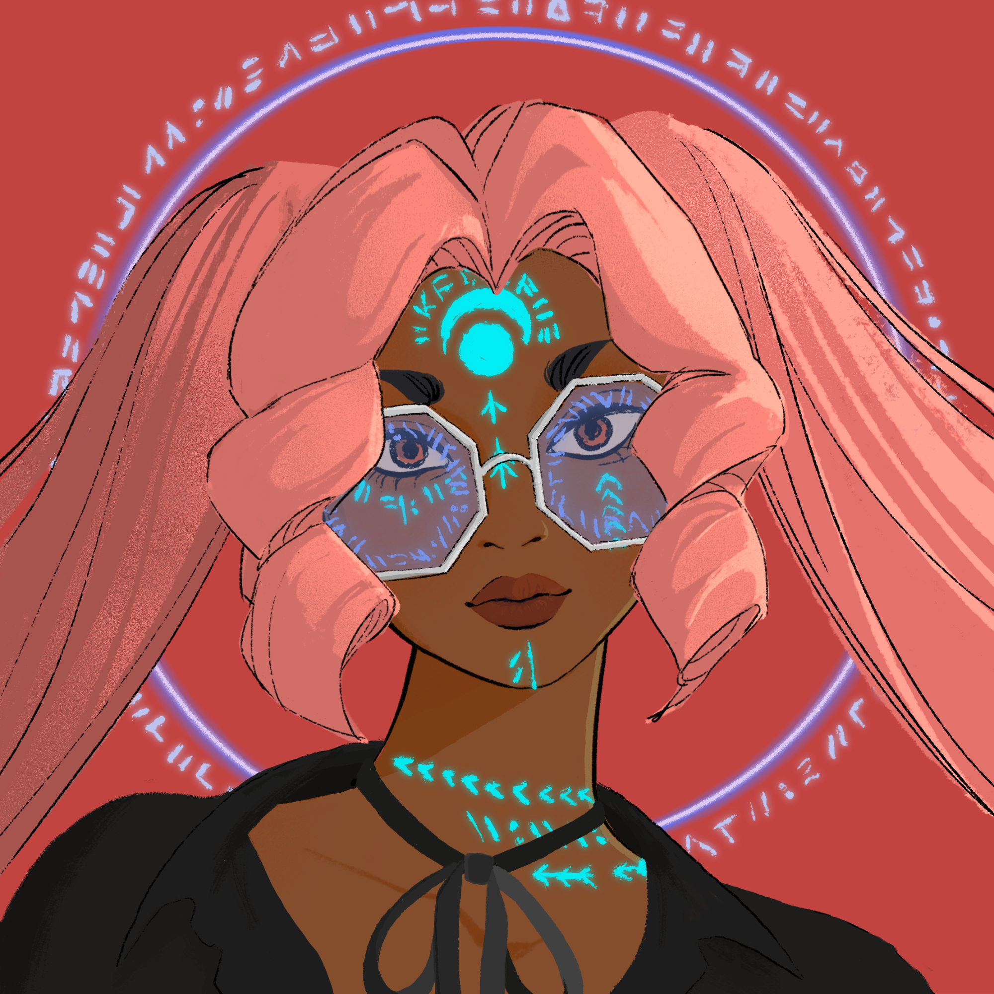 a portrait of Columba, the rapid heptagon