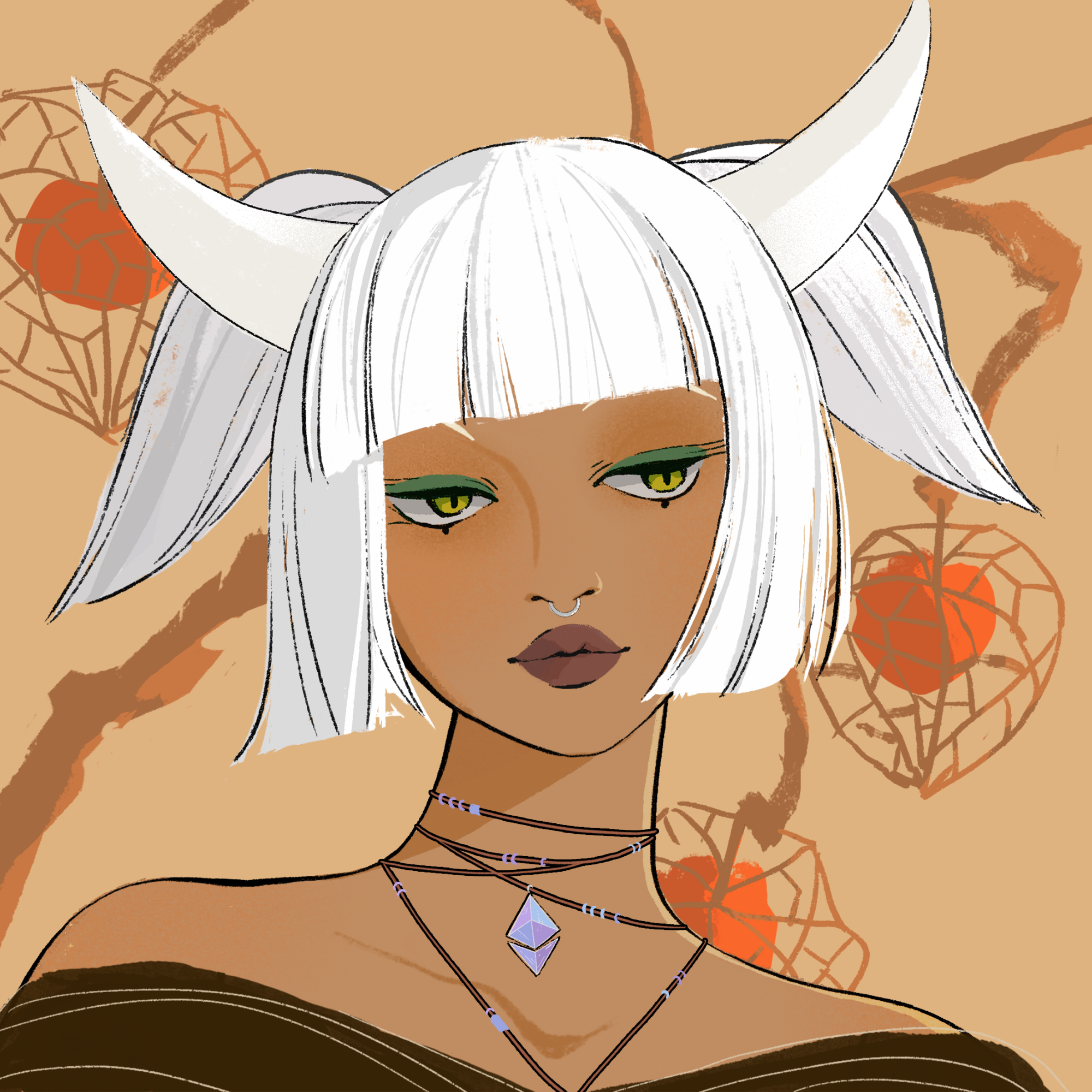 a portrait of Zinnia of the wilds