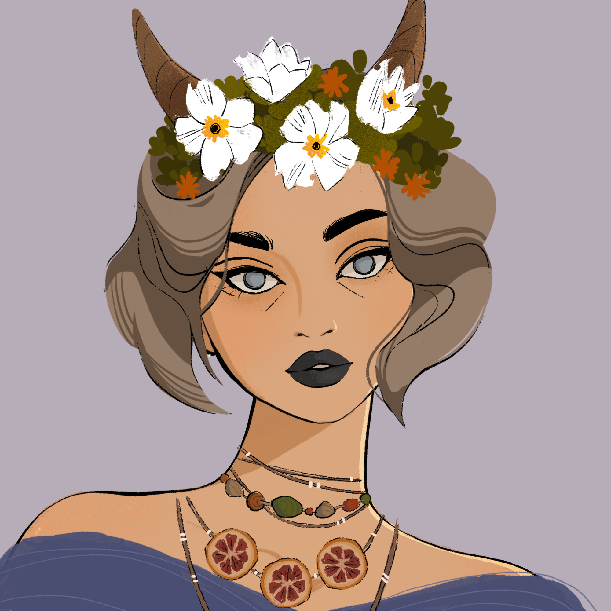 a portrait of Rhubarb, the druidic wheelbarrow