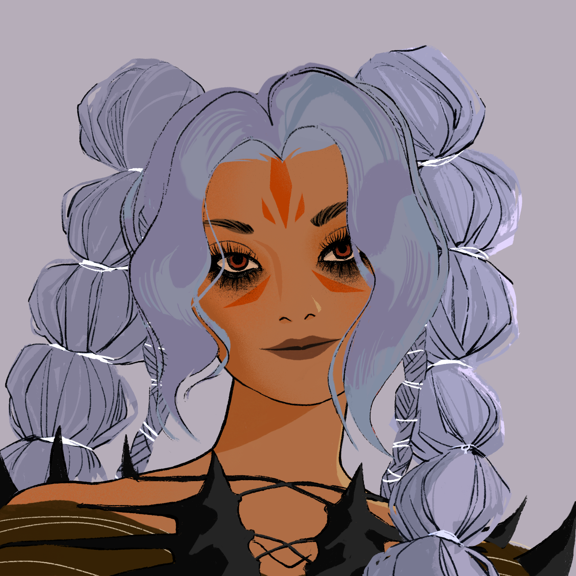 a portrait of Methana, the scarlet rumpus