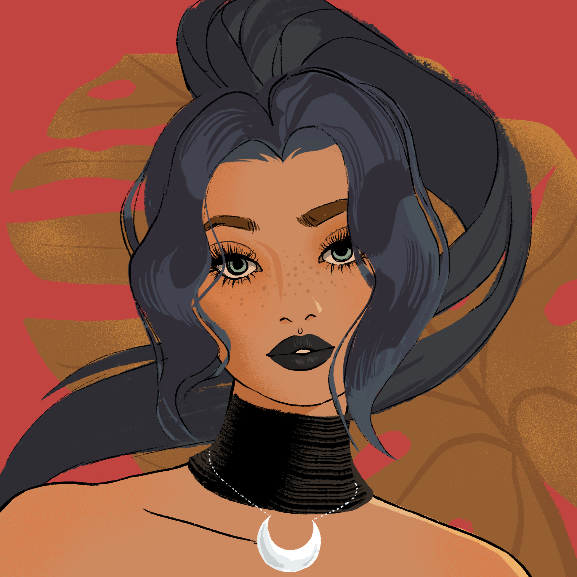 a portrait of Indium, the eternal falchion