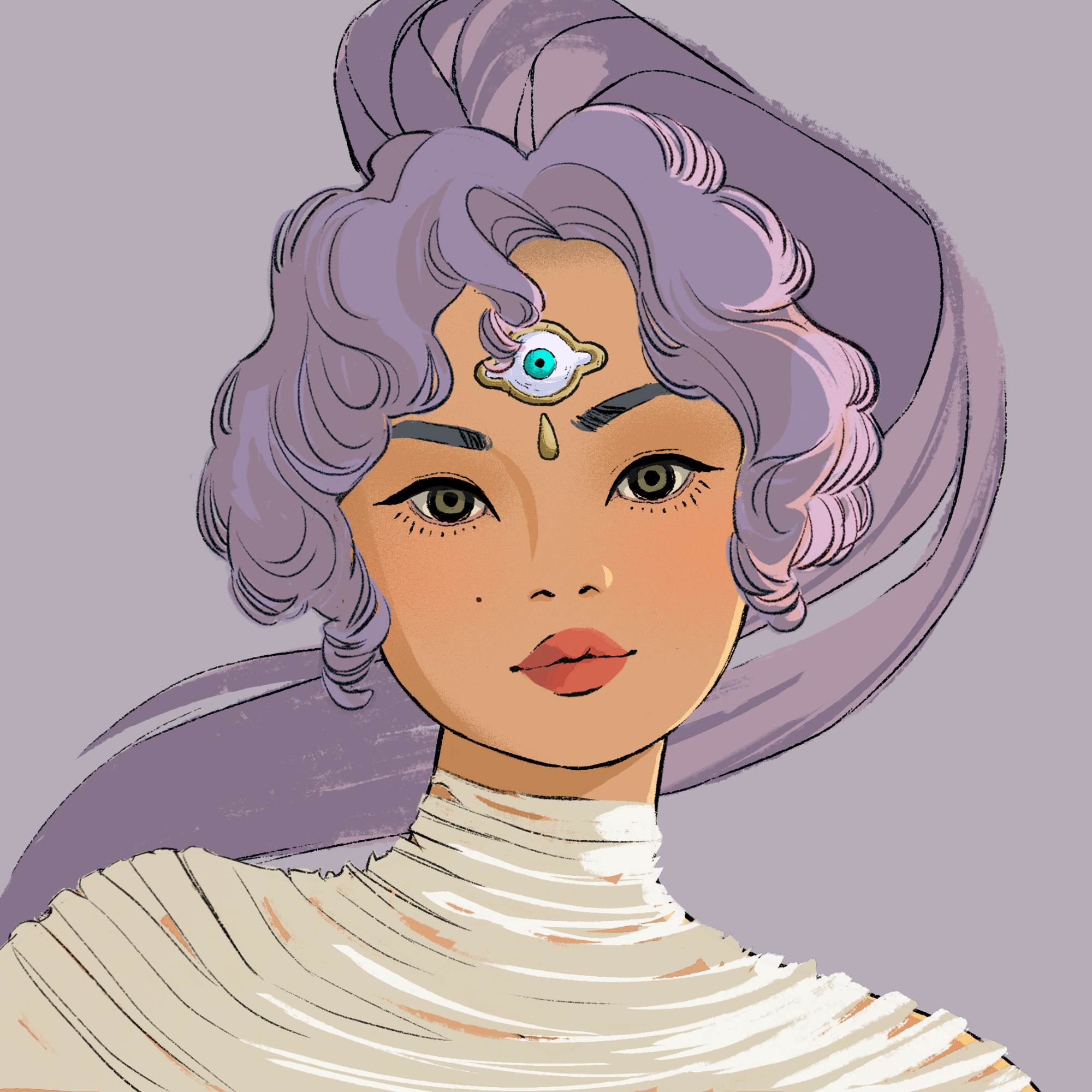 a portrait of Mademoiselle reef