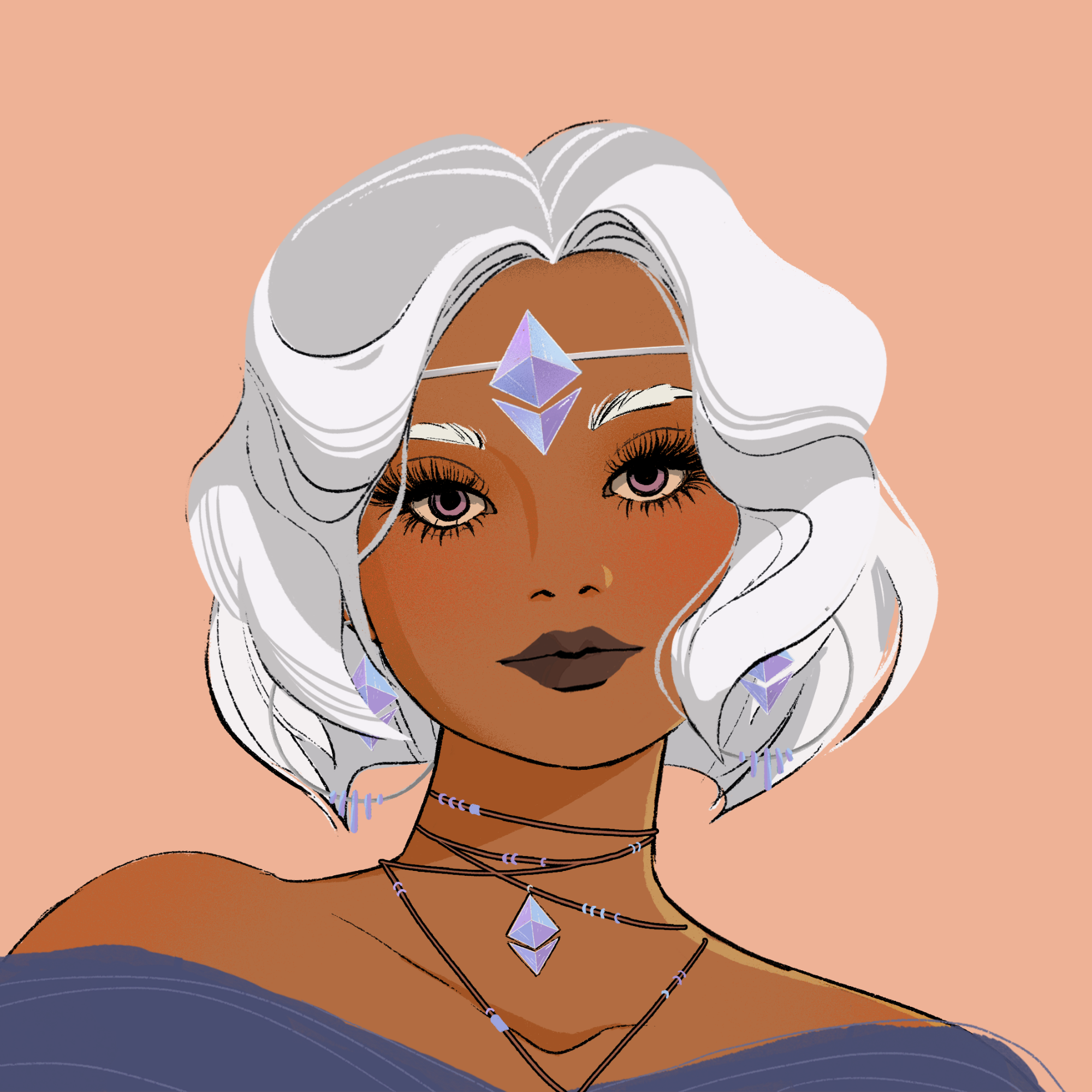 a portrait of Mademoiselle avocado