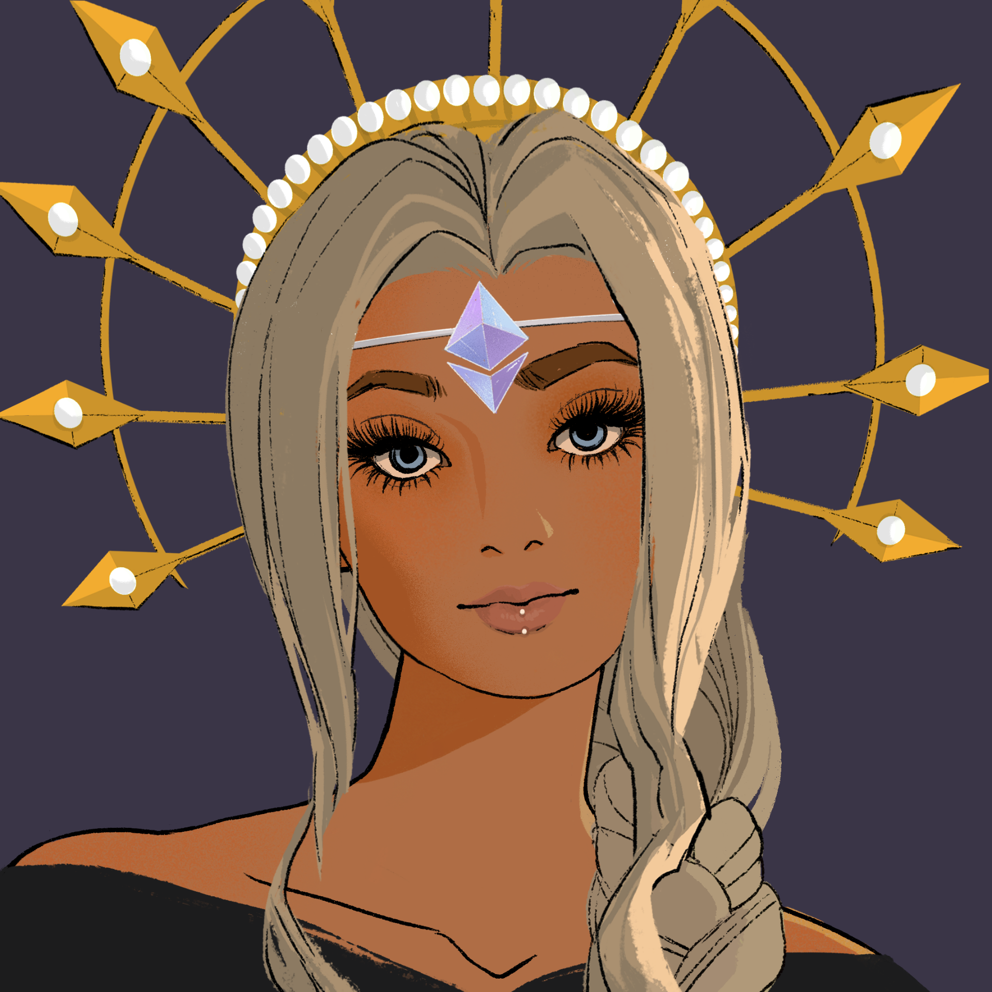 a portrait of Vanilla, the oiled glove