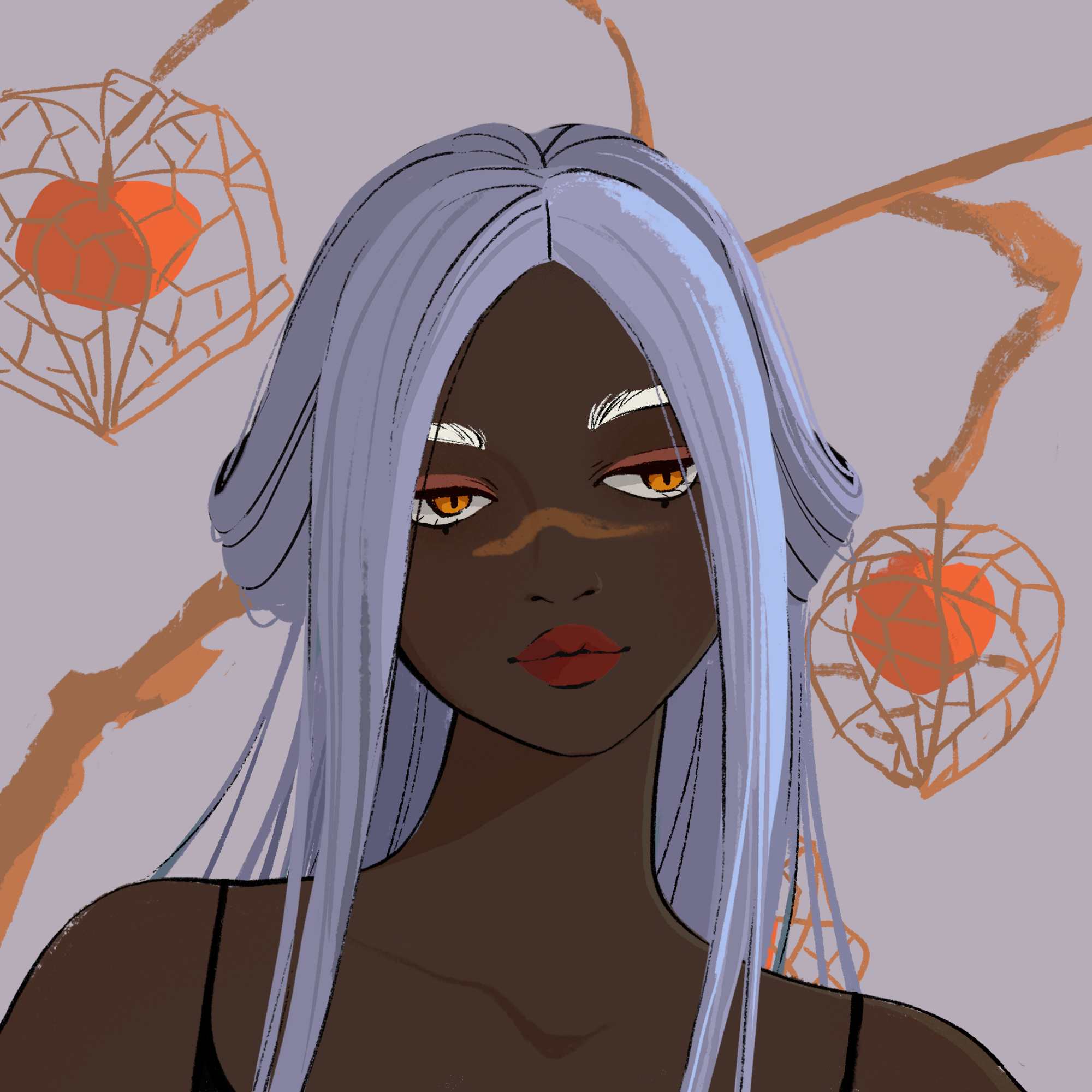 a portrait of Purpleheart oblivion