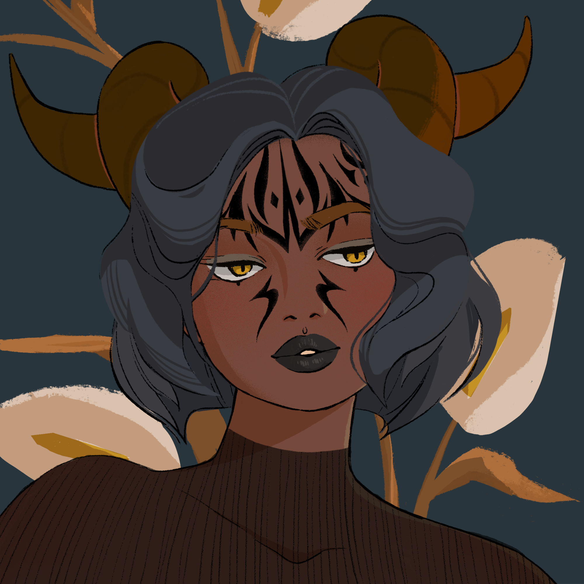 a portrait of Sakar, the charred kindling