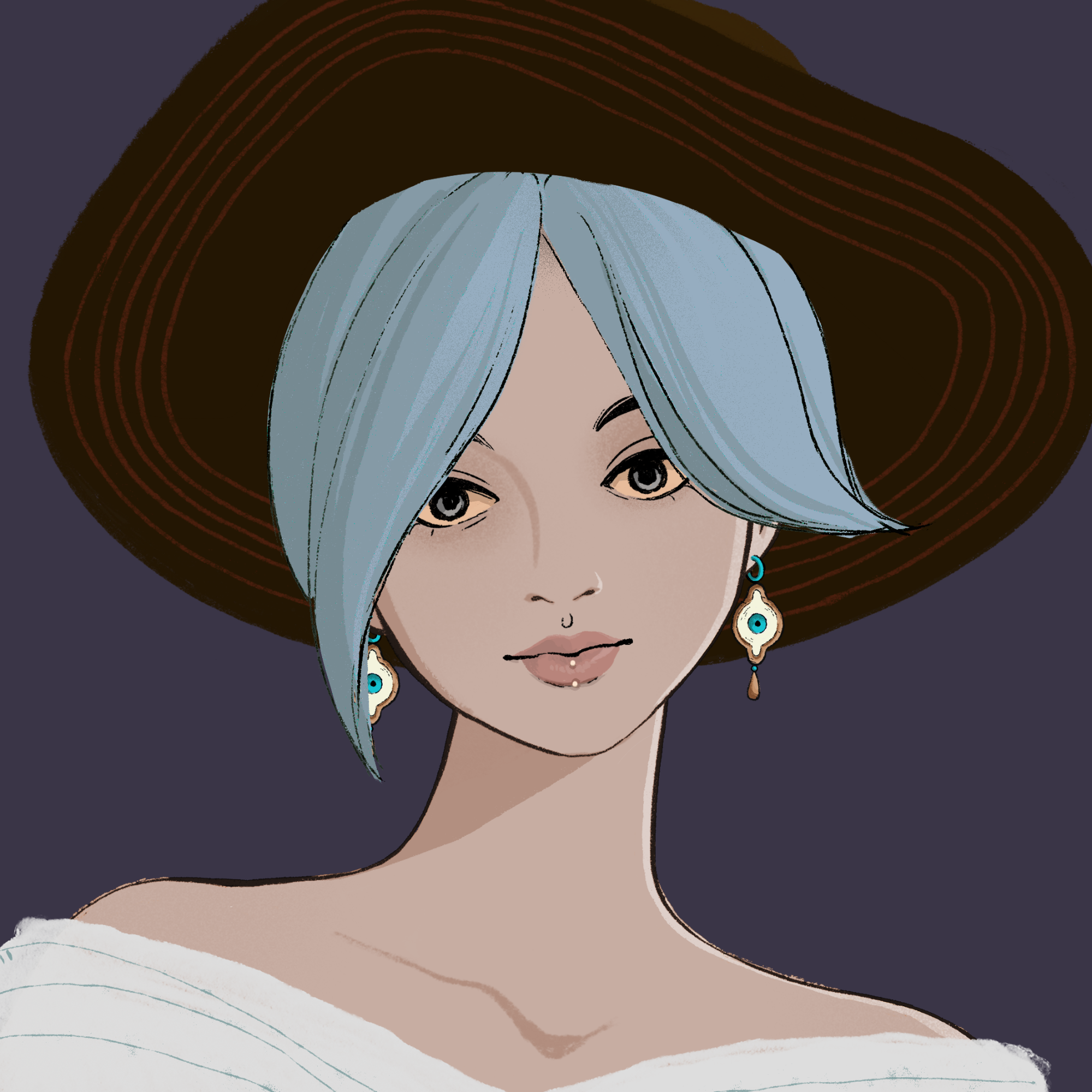 a portrait of Lady cloud