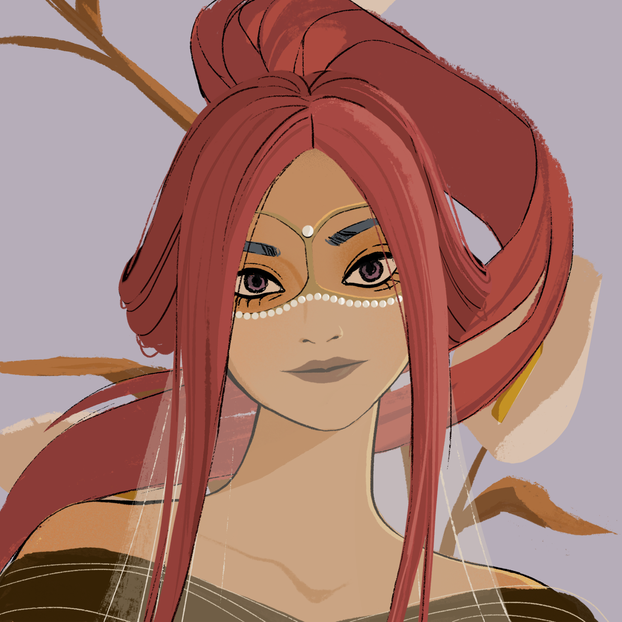 a portrait of Emerald, the radiant powder