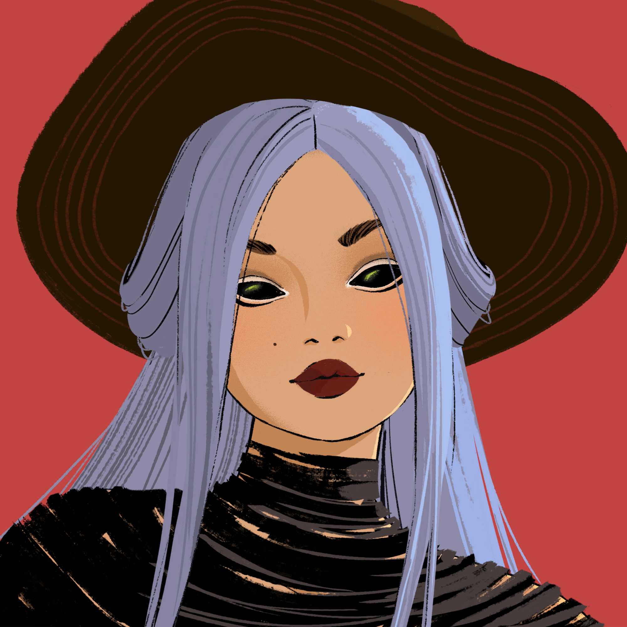 a portrait of Lila the clement