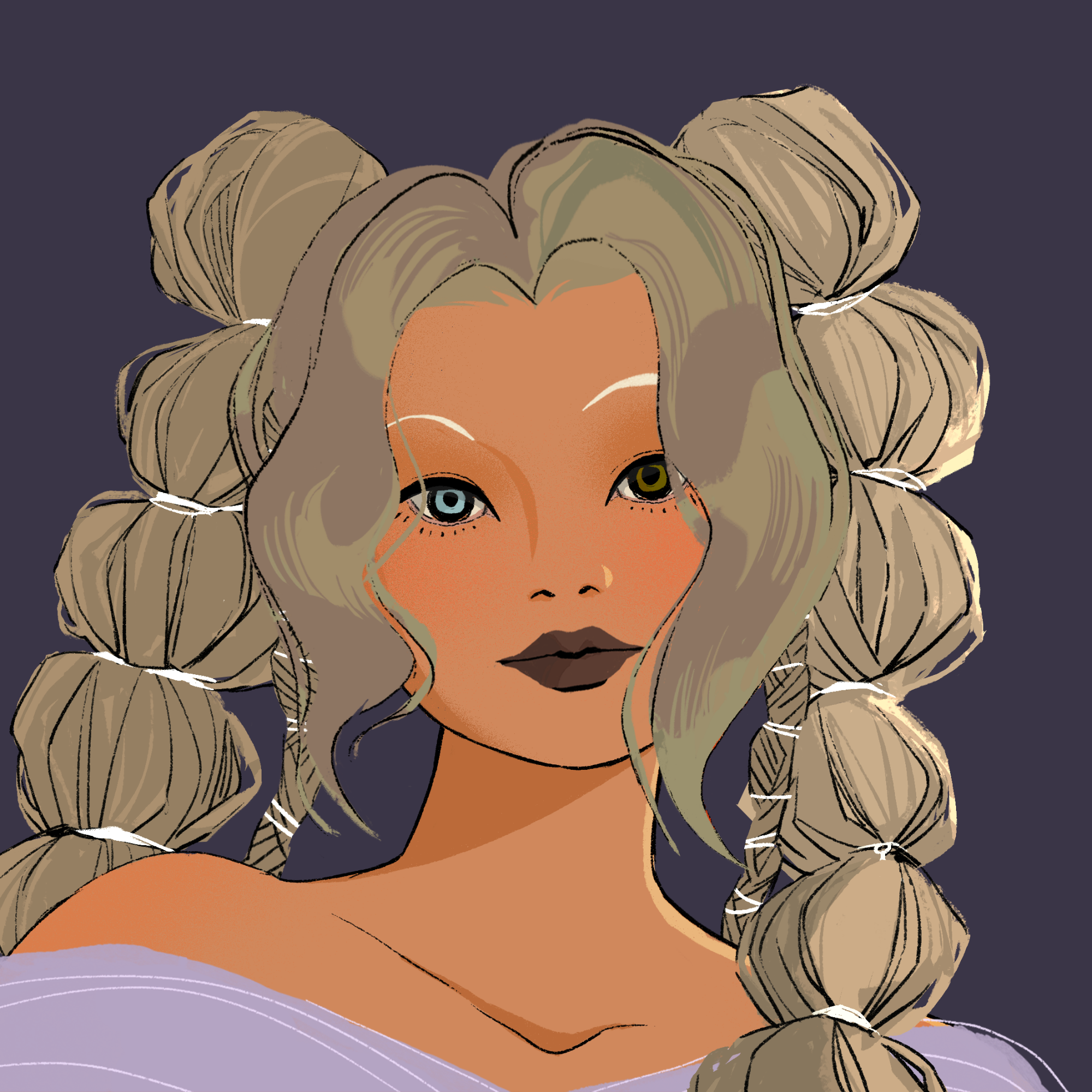 a portrait of Prunella, the clear riptide