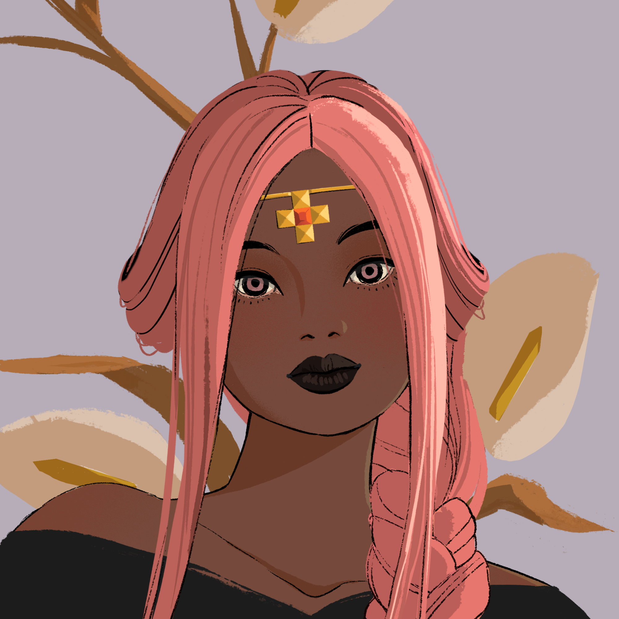 a portrait of Hymn, the elegant bangle