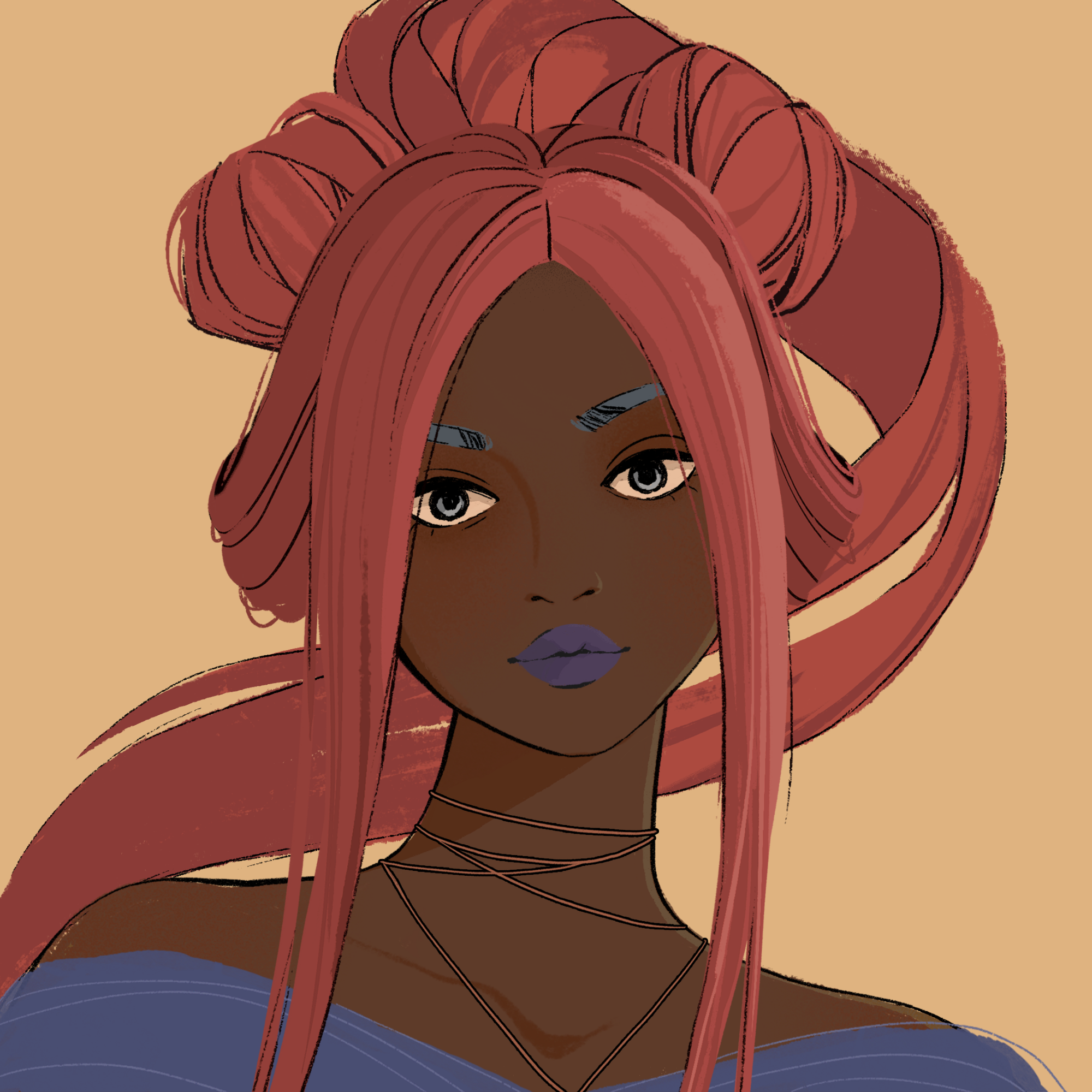 a portrait of Mango rainbow