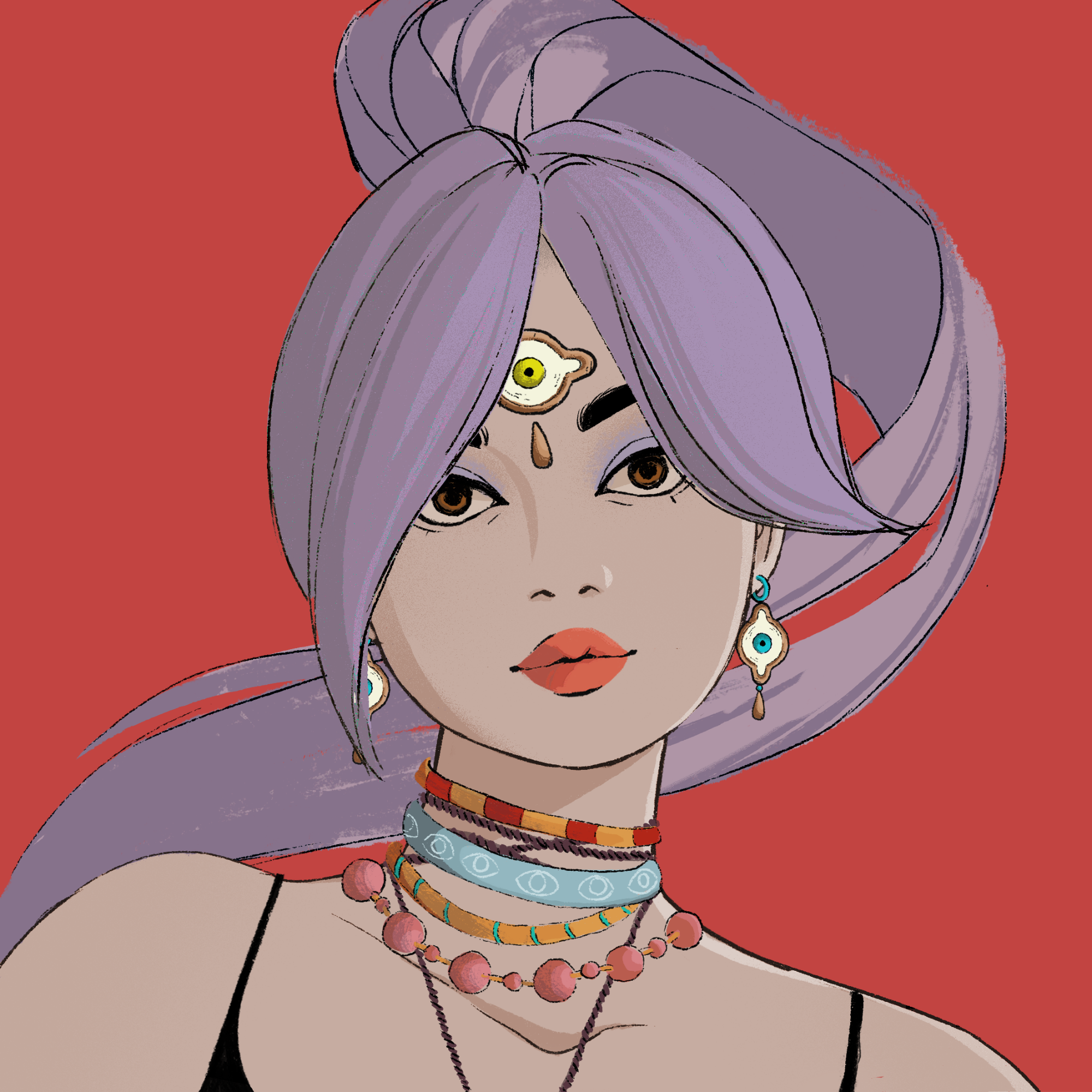 a portrait of Lilac, the effervescent seashell
