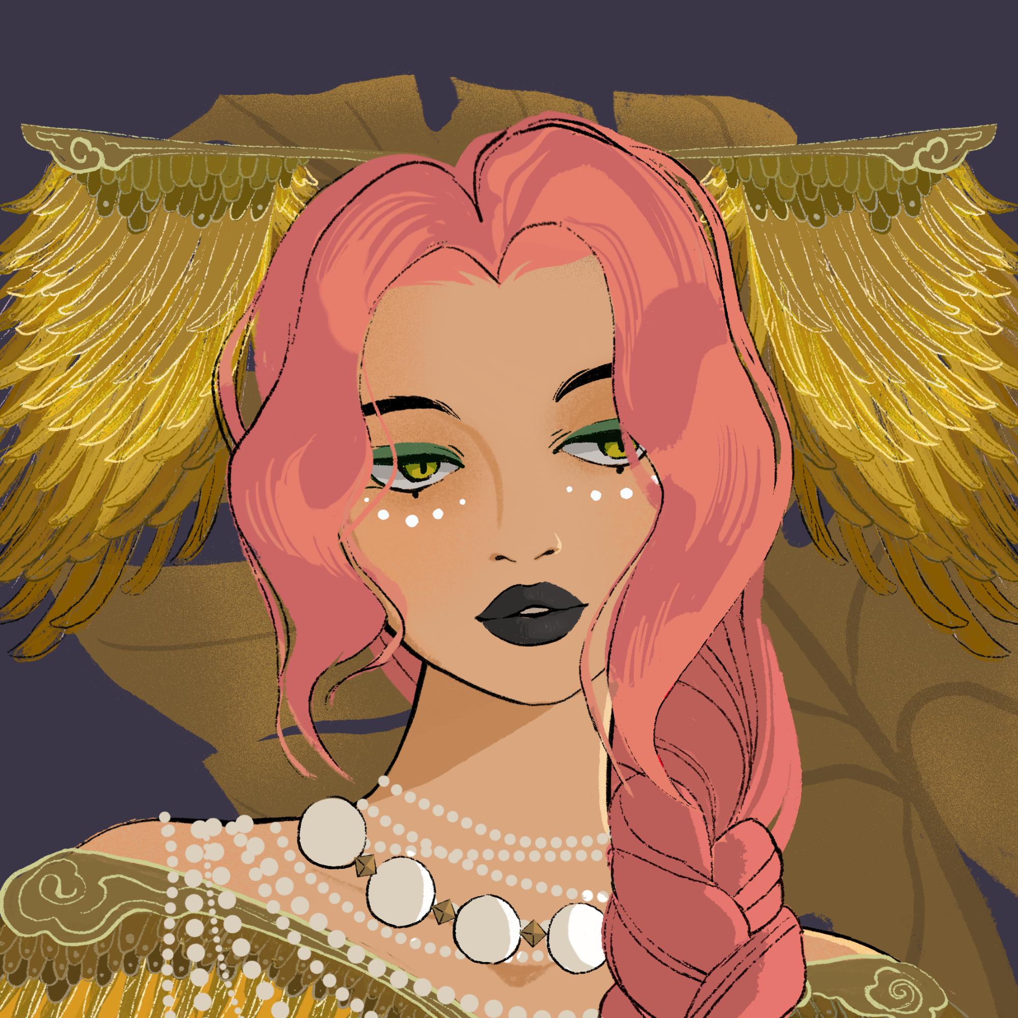 a portrait of Lady tambourine