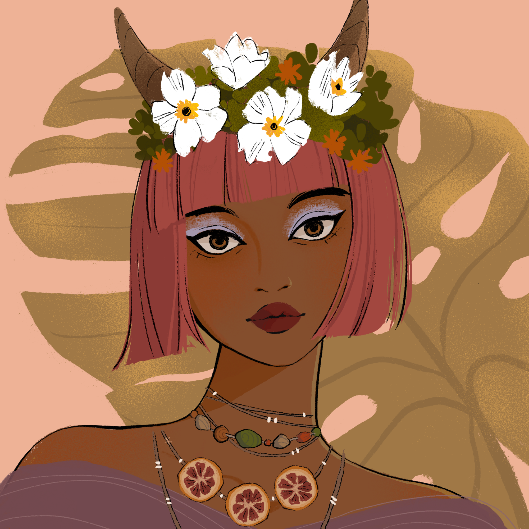 a portrait of Chia, the faceted trough