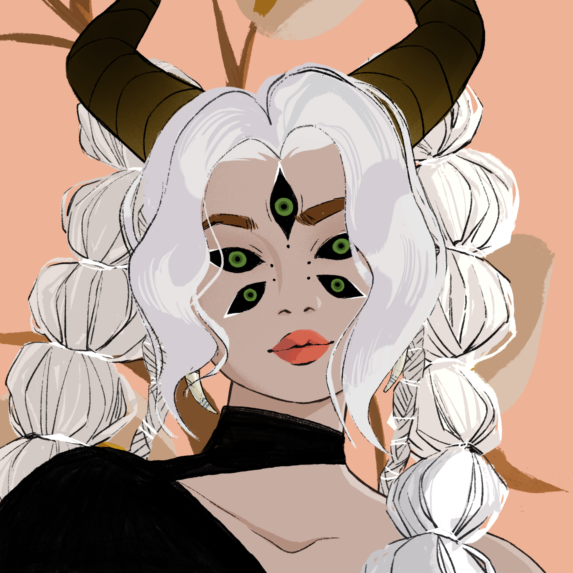 a portrait of Adatara, the scorched bludgeon