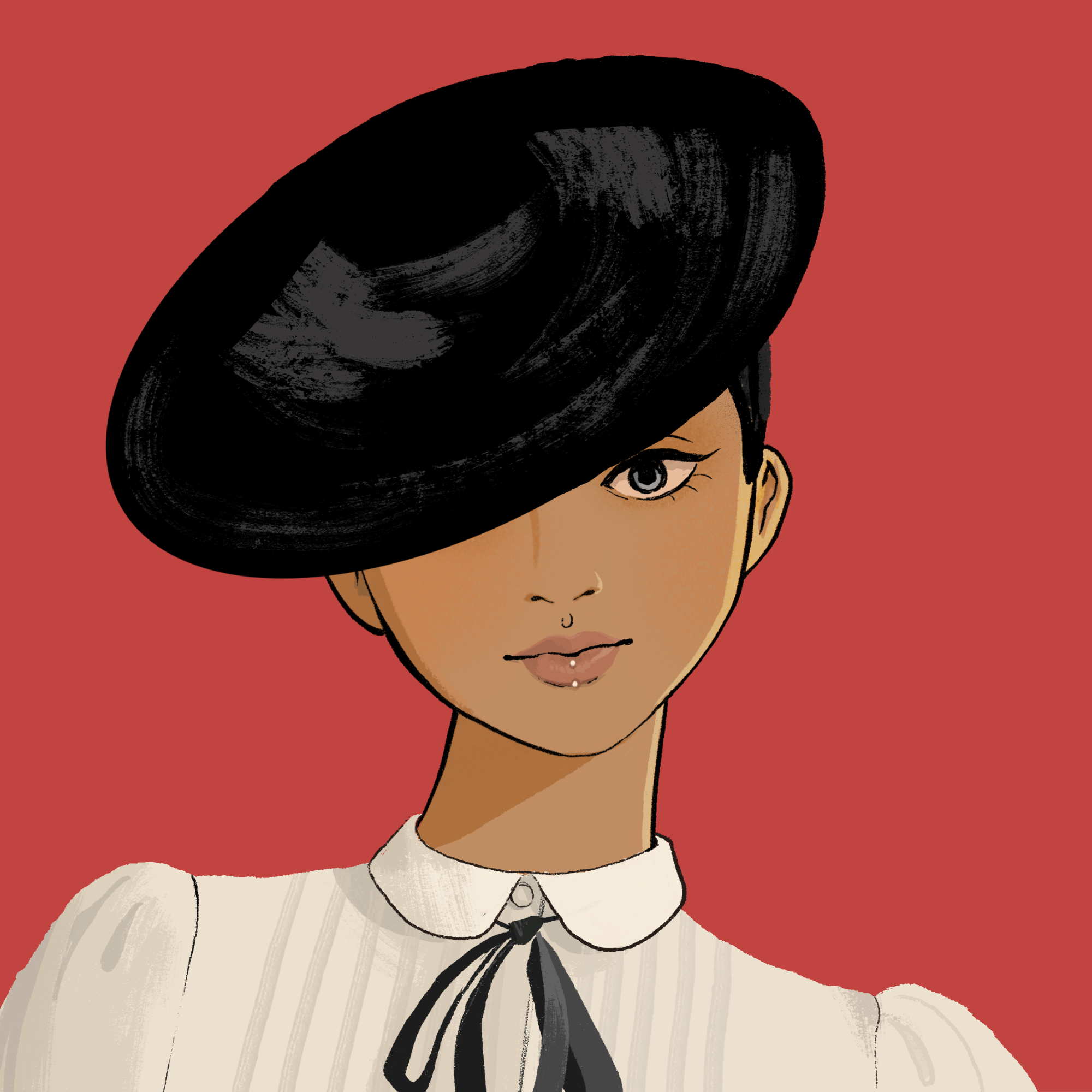 a portrait of Meldola, the midnight tomb