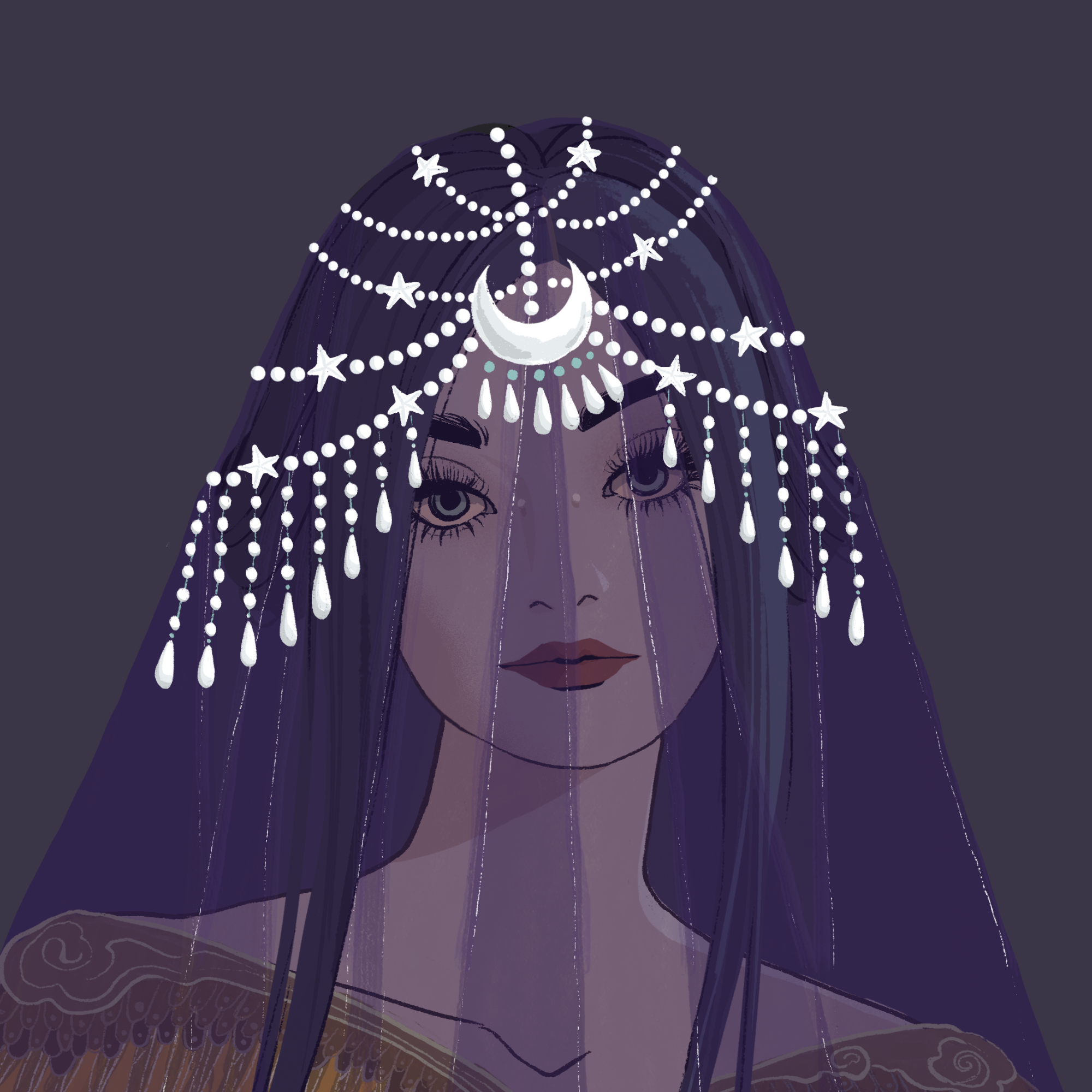 a portrait of Turquoise, the alluring chime