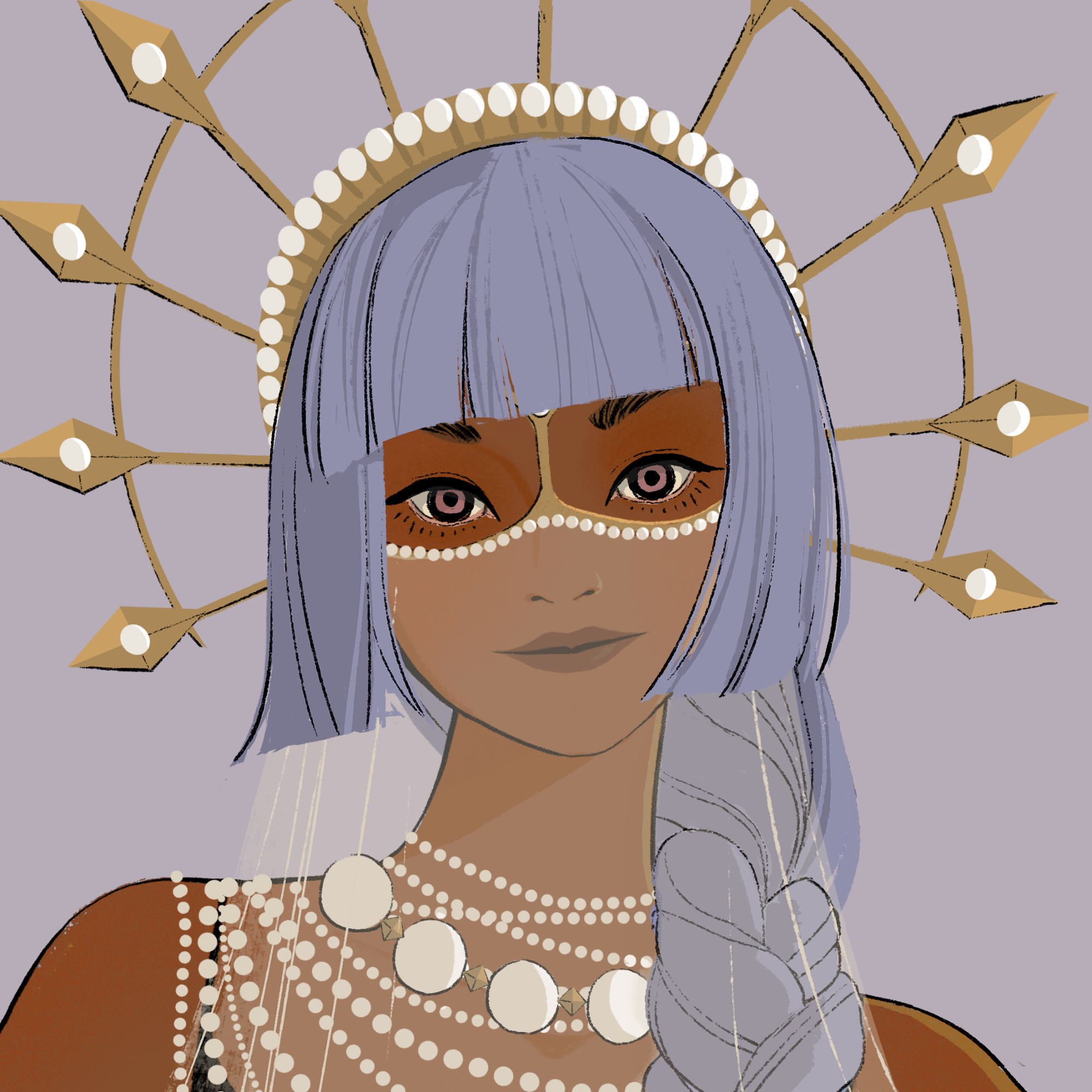 a portrait of Bergamot the chic