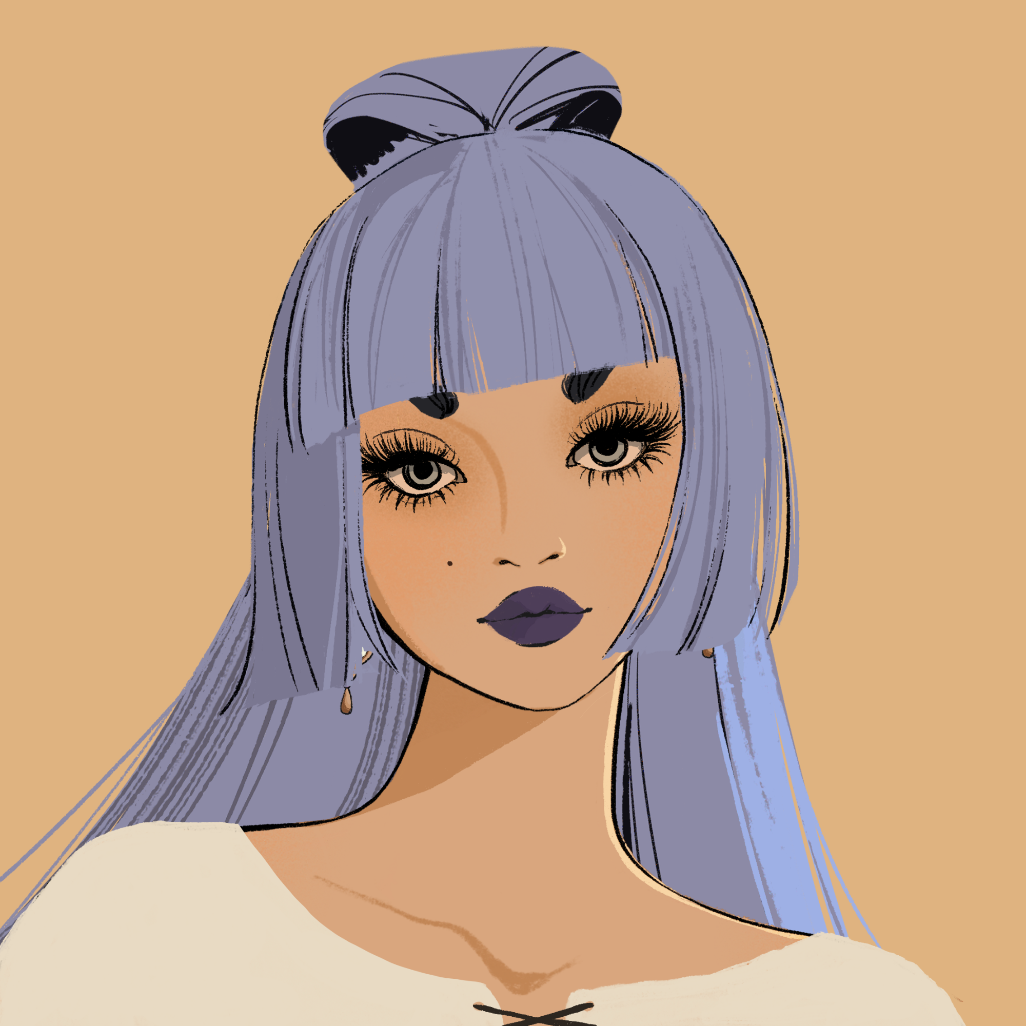 a portrait of Hyacinth the periwinkle