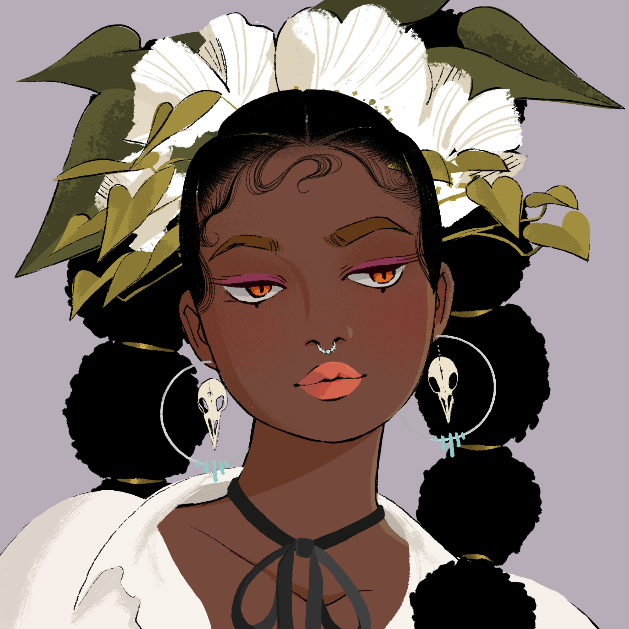 a portrait of Granny buckle