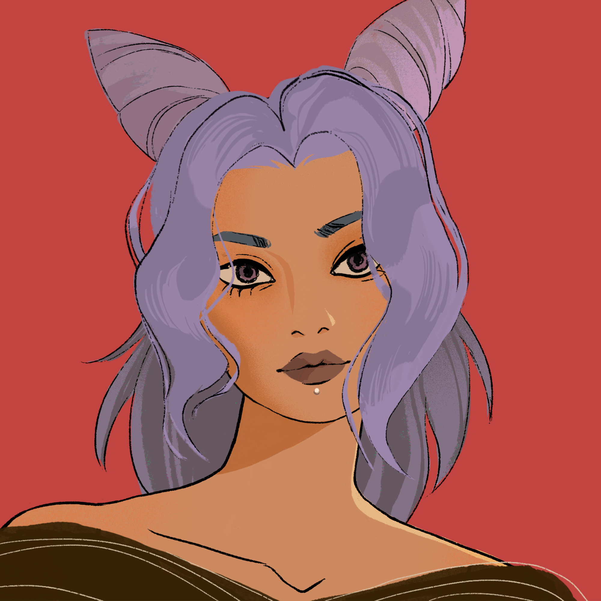 a portrait of Granny leather