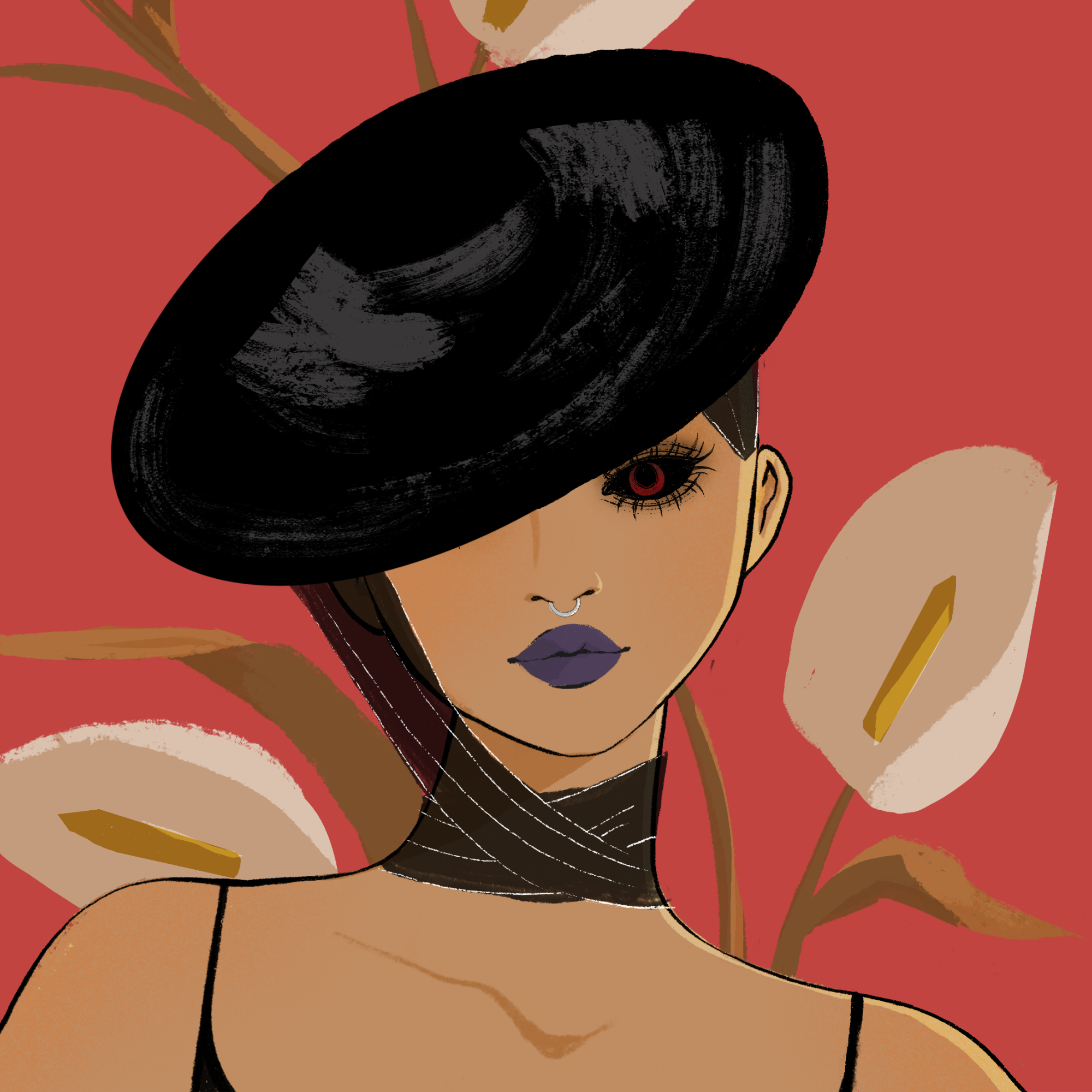 a portrait of Catalpa, the grim bandolier