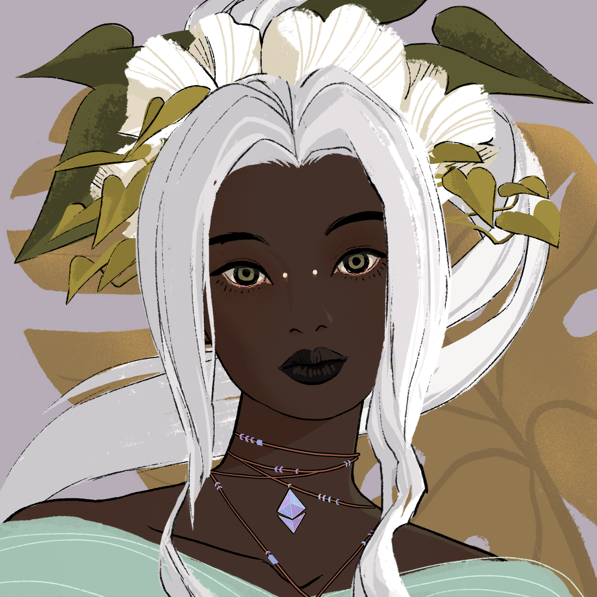 a portrait of Asparagus, the dusky leaf