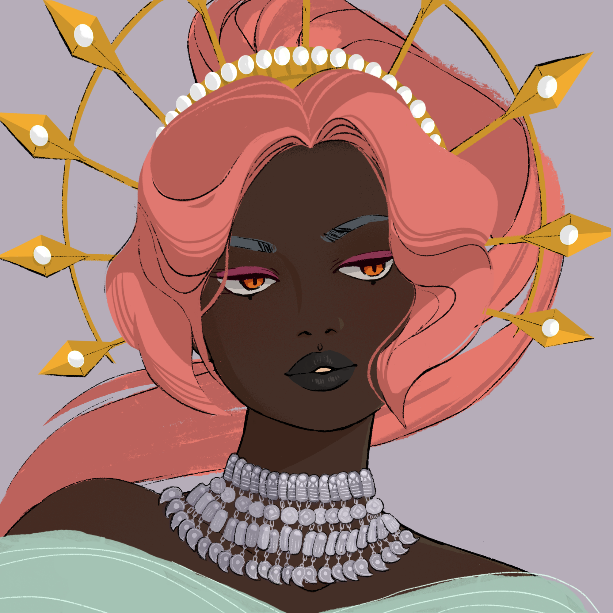 a portrait of Octave, the expensive bustle