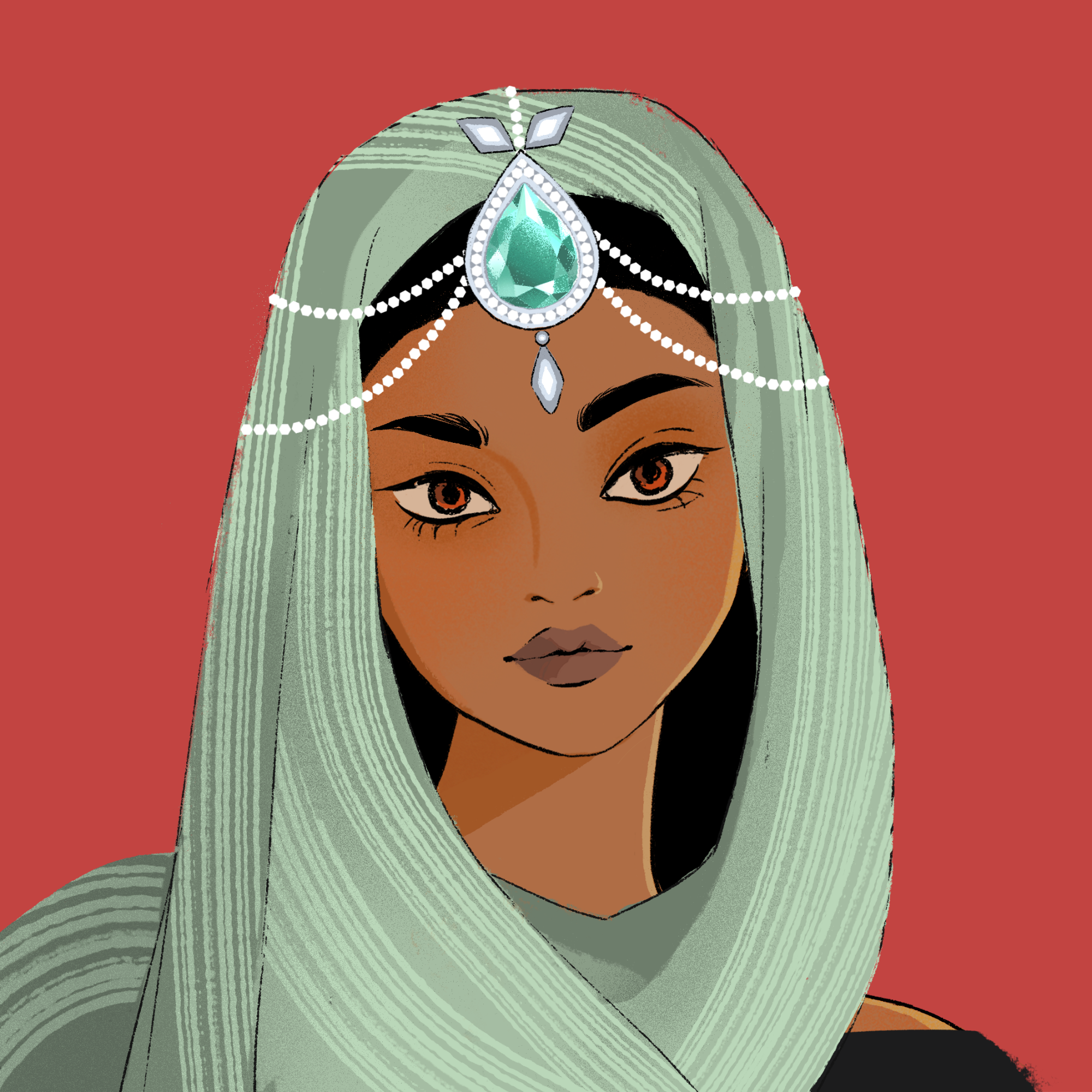 a portrait of Tourmaline the gilded