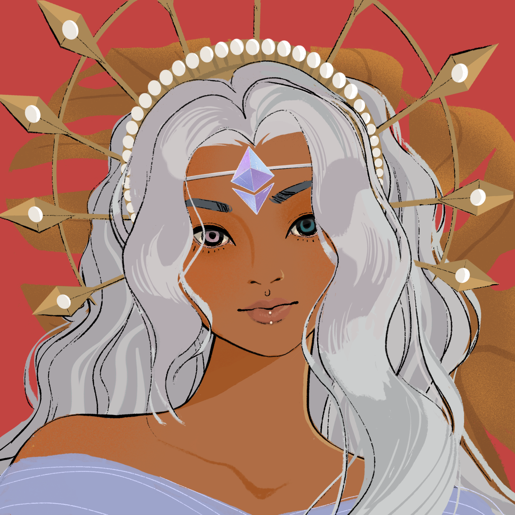 a portrait of Patchouli, the gracious bauble