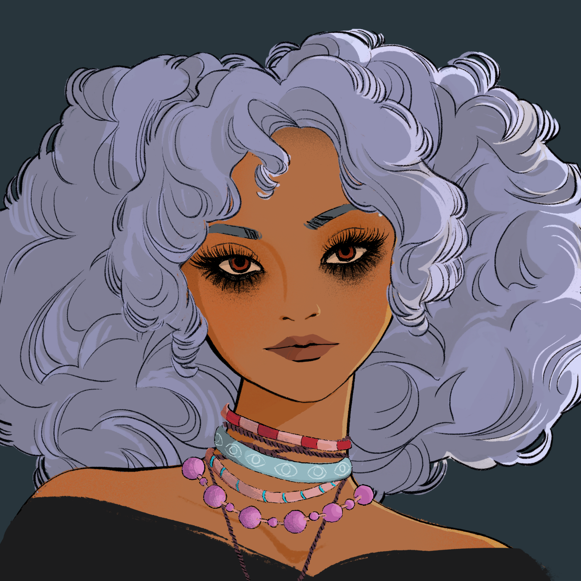 a portrait of Icestorm, the angry racket