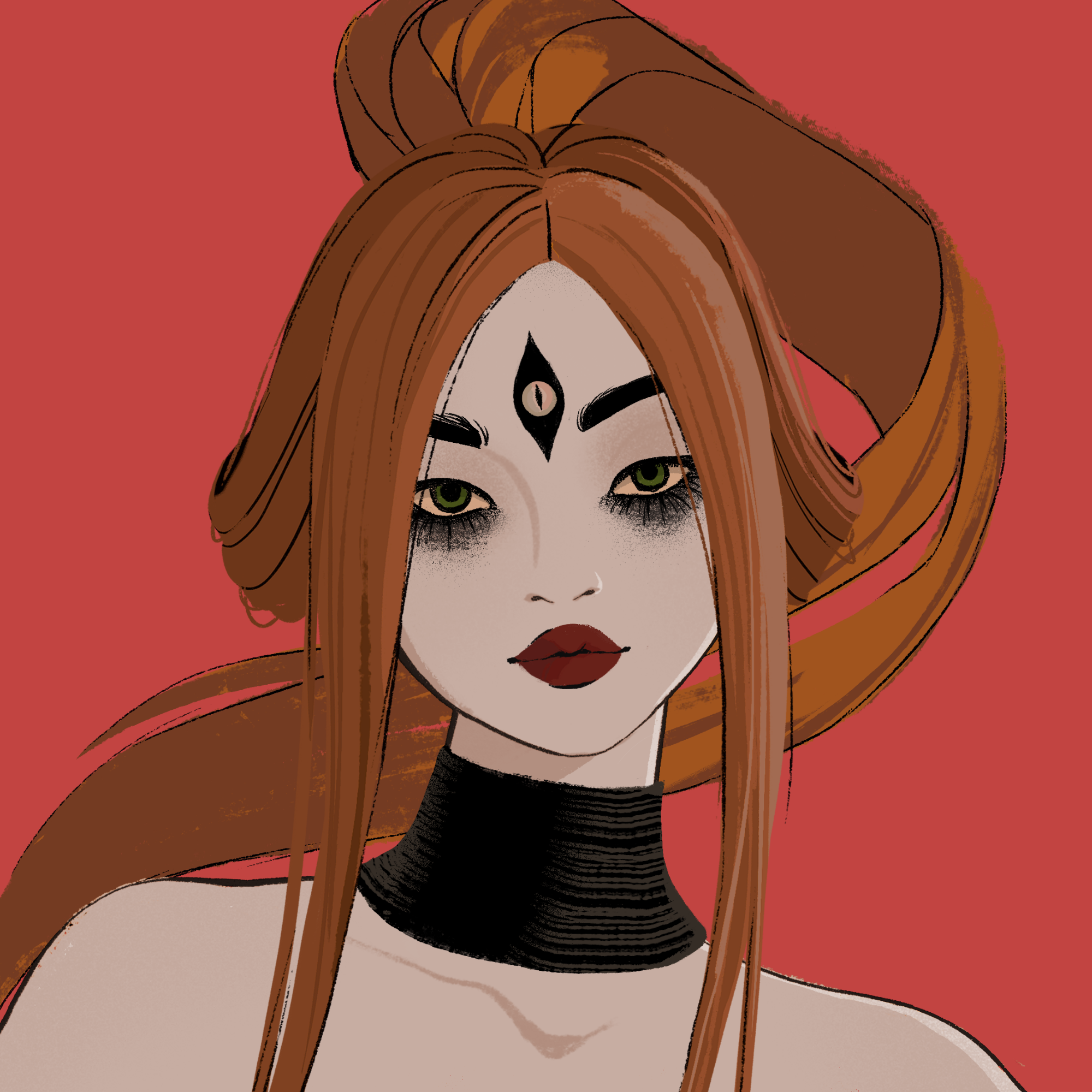 a portrait of Iraya the intense