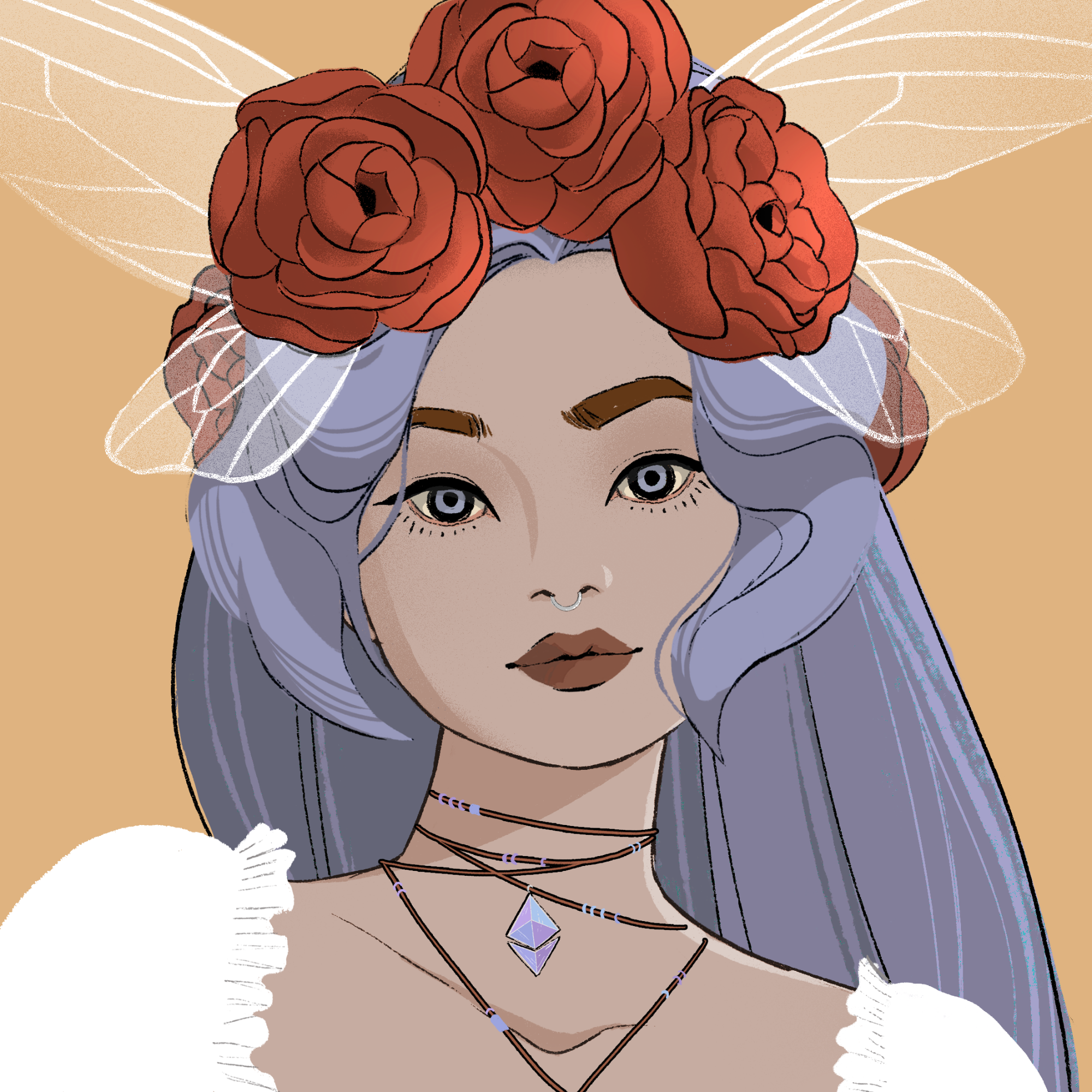 a portrait of Cilantro the soft