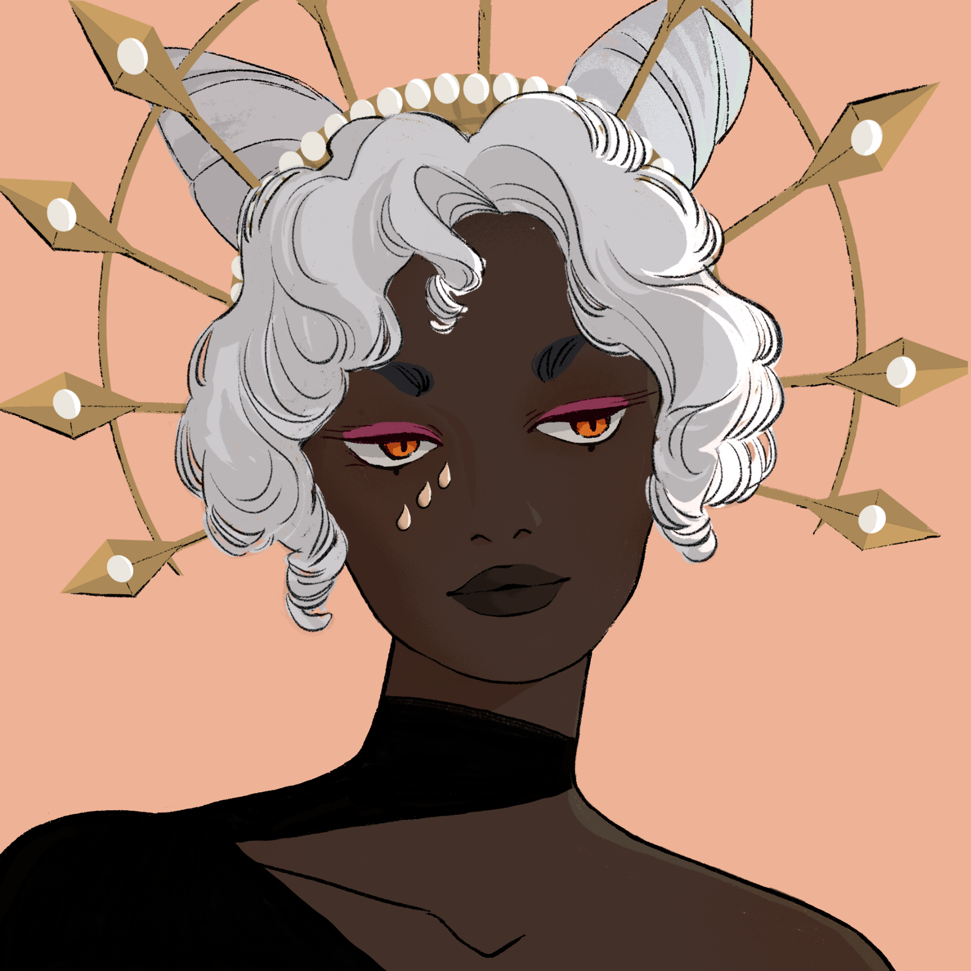 a portrait of Mademoiselle moonstone