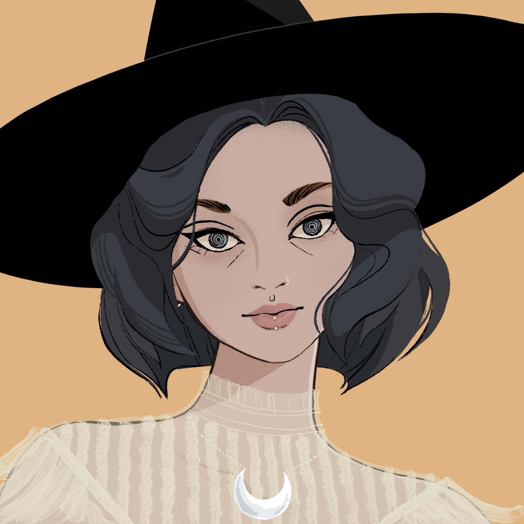 a portrait of Malachite the snow-covered