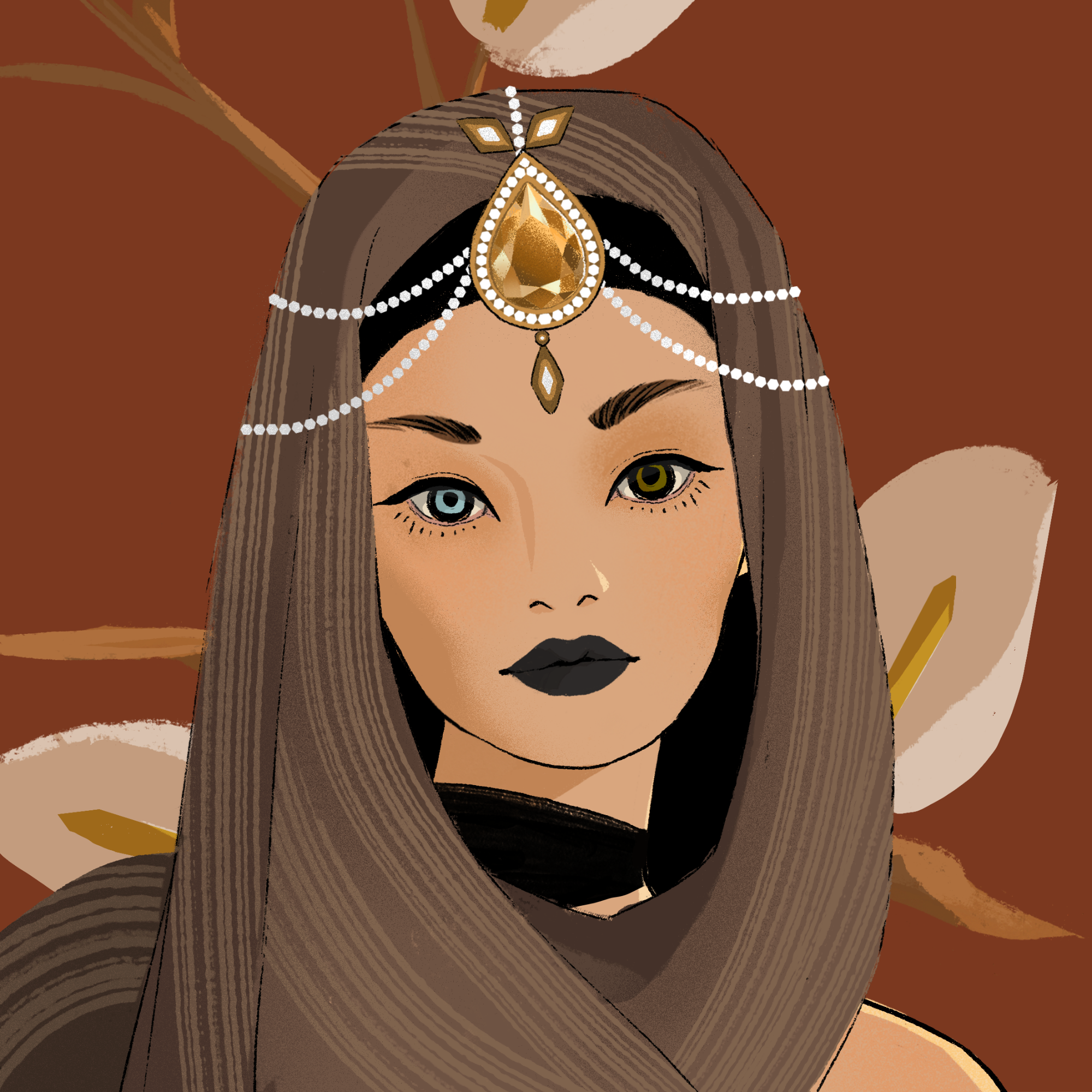 a portrait of Magnolia garnish
